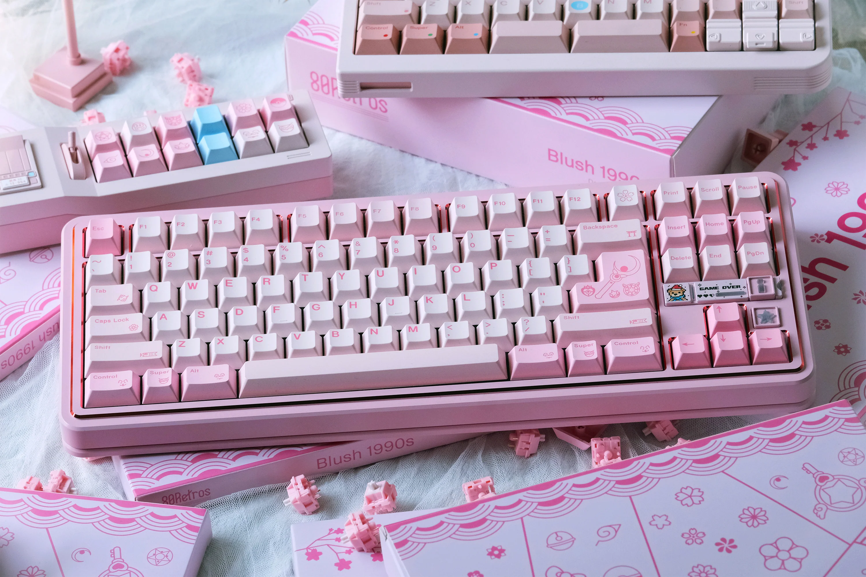 80Retros Blush 1990s PBT Keycap Set