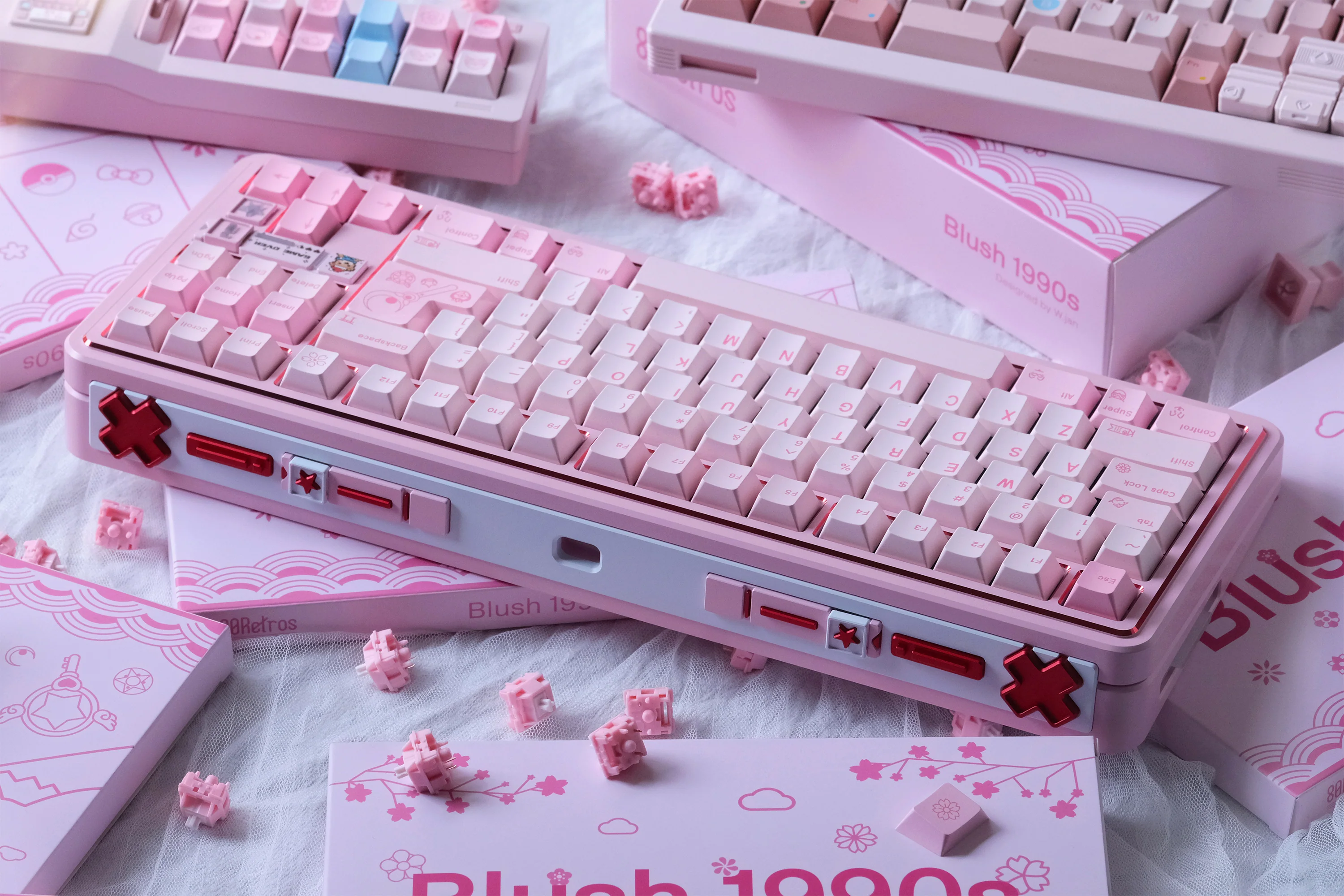 80Retros Blush 1990s PBT Keycap Set - Image 3