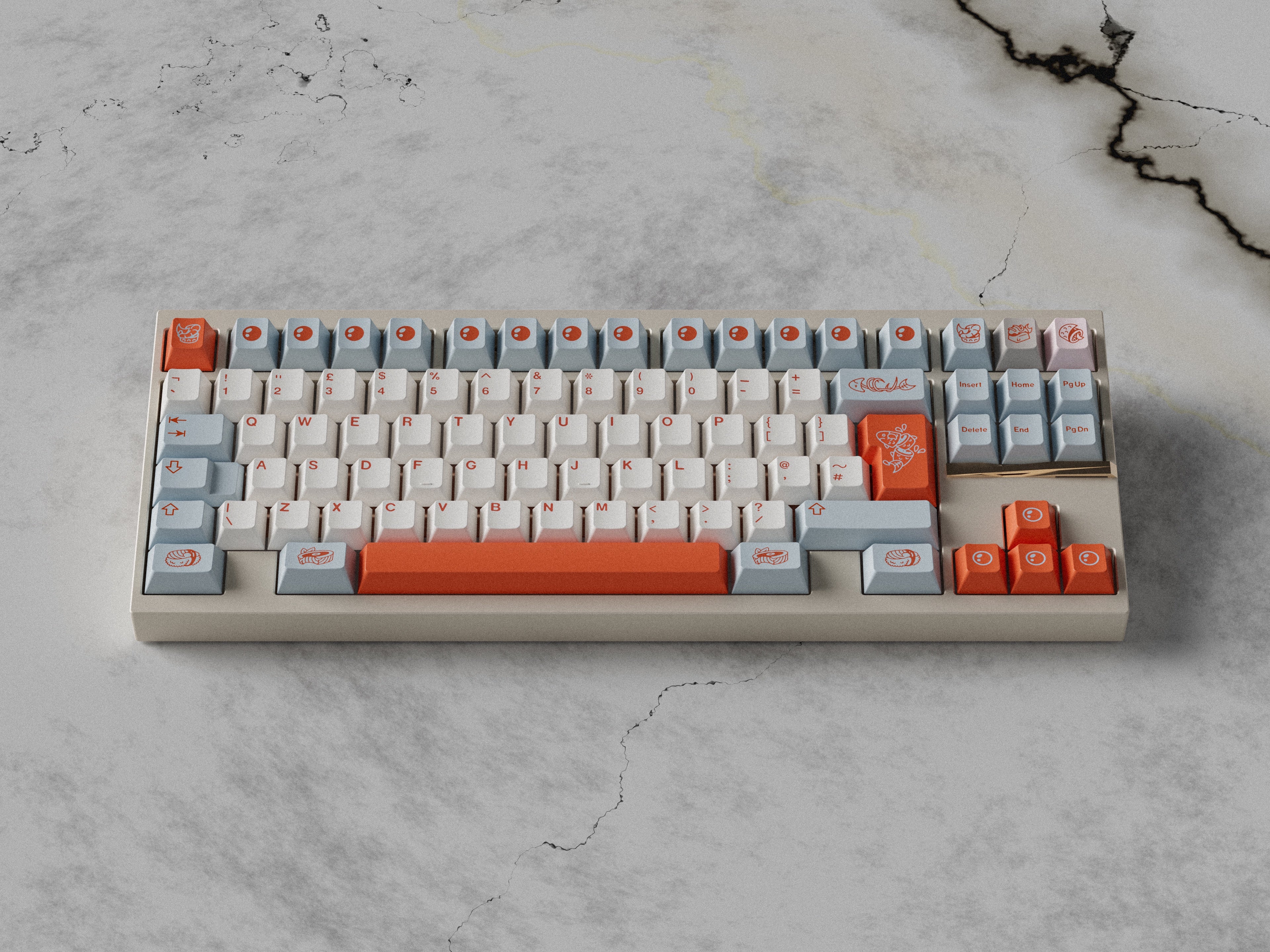 GOMASTER SALMON REBORN PBT DYE-SUBLIMATION KEYCAP SET INSTOCK EXTRA - Image 4