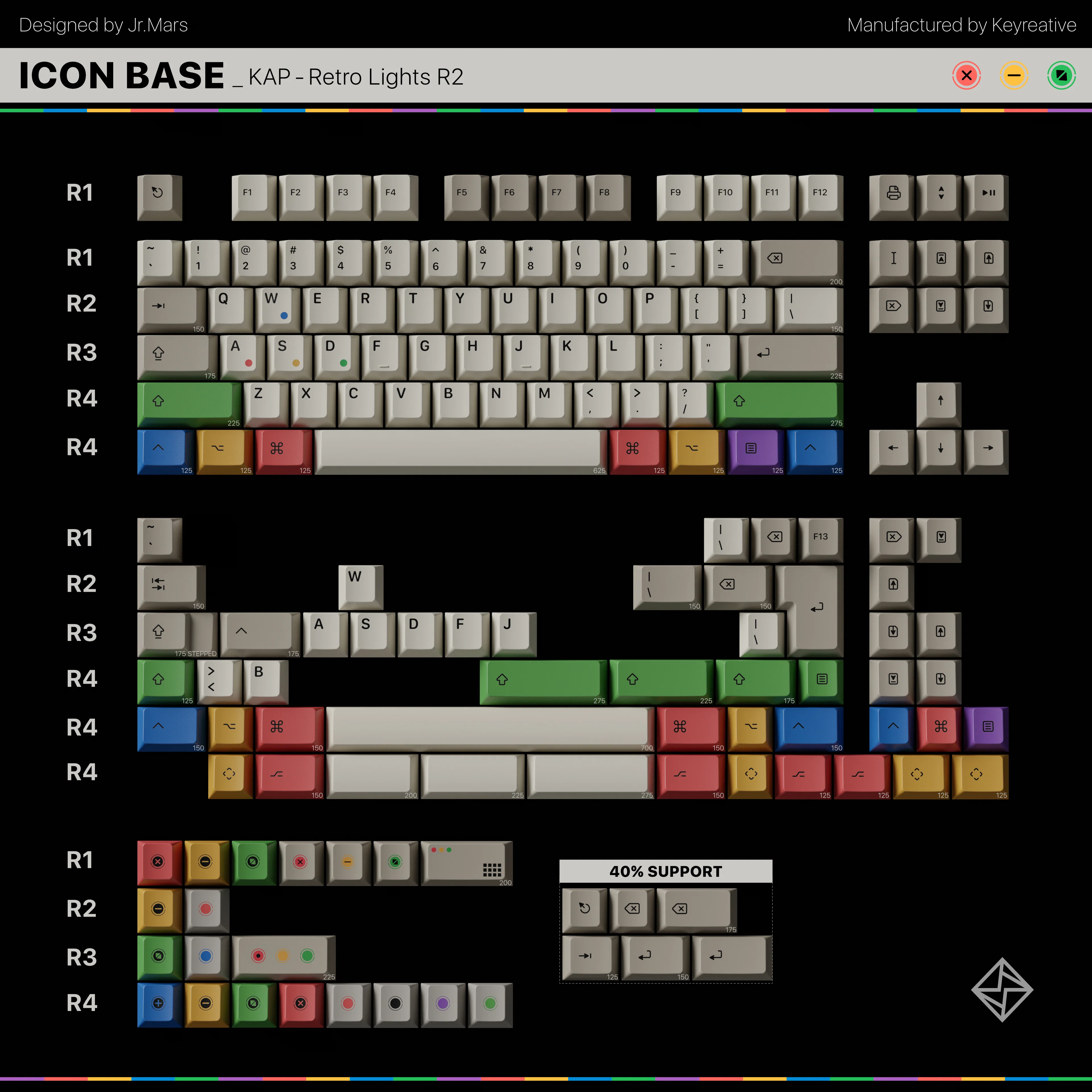 KAP Retro Lights R2 Keycap Set [INSTOCK] - Image 12