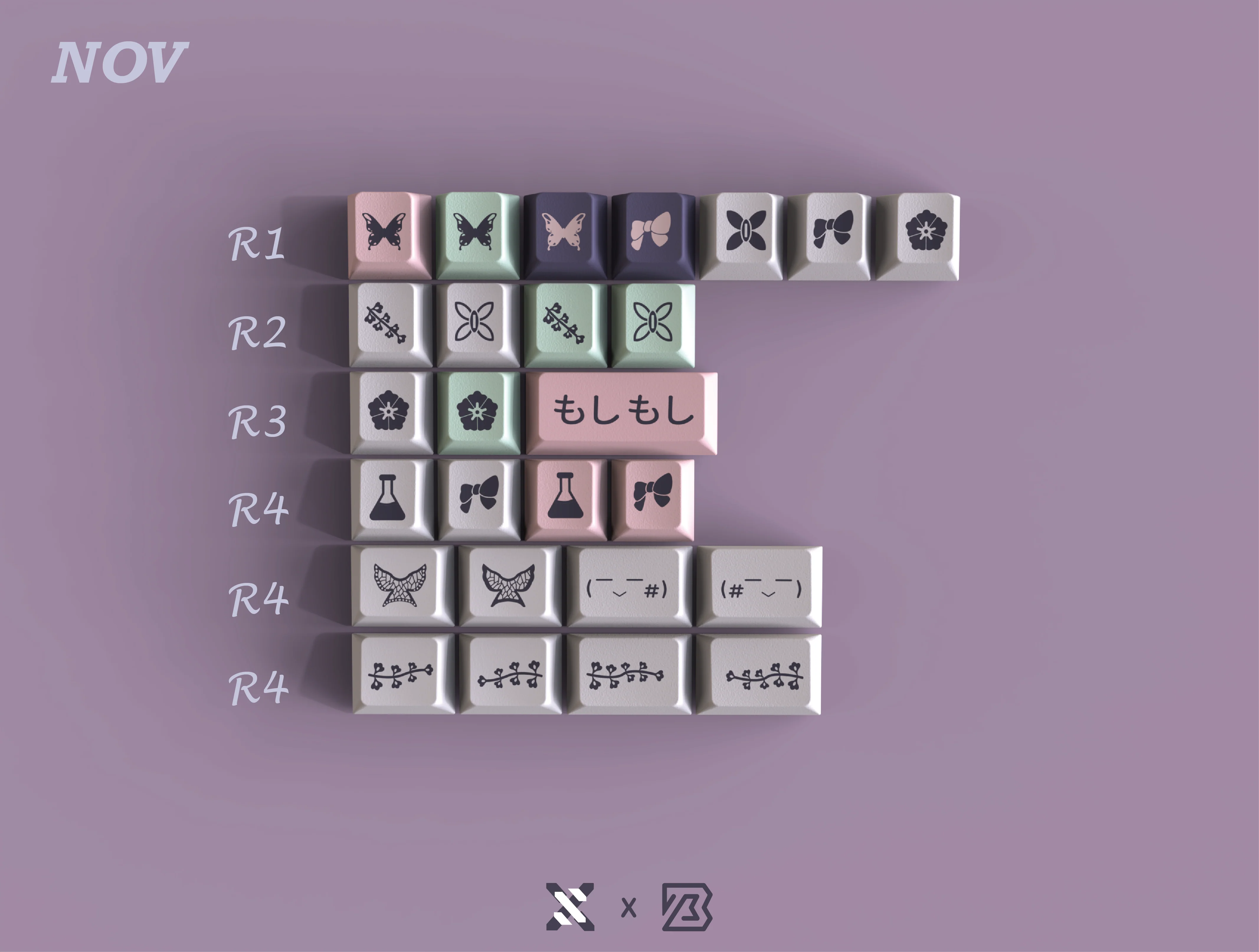 KEYBOARD SCIENCE BUTTERFLY GIRL KEYCAP SET - Image 4