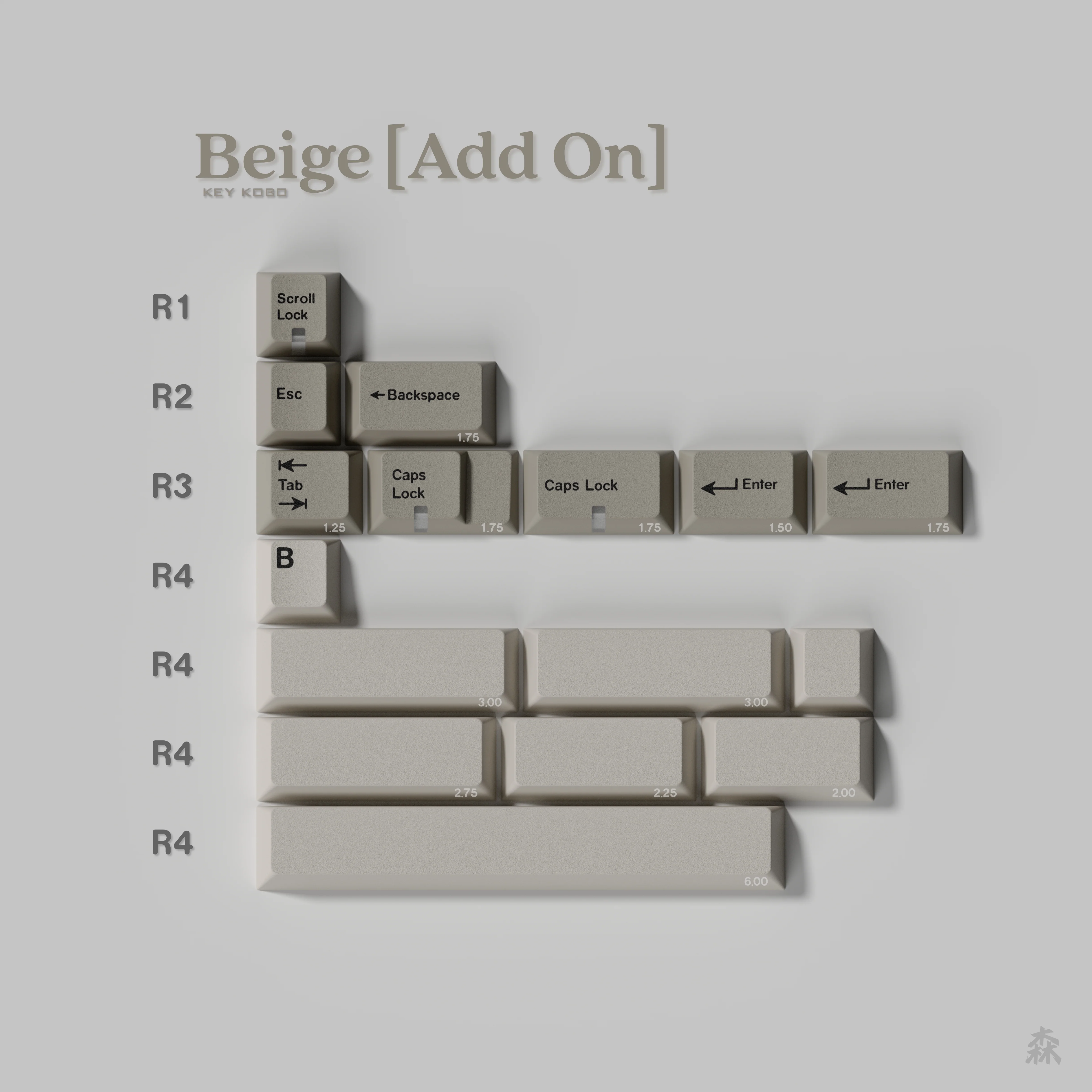 KEYKOBO BEIGE ABS DOUBLE-SHOT KEYCAP SET PRE-ORDER - Image 11
