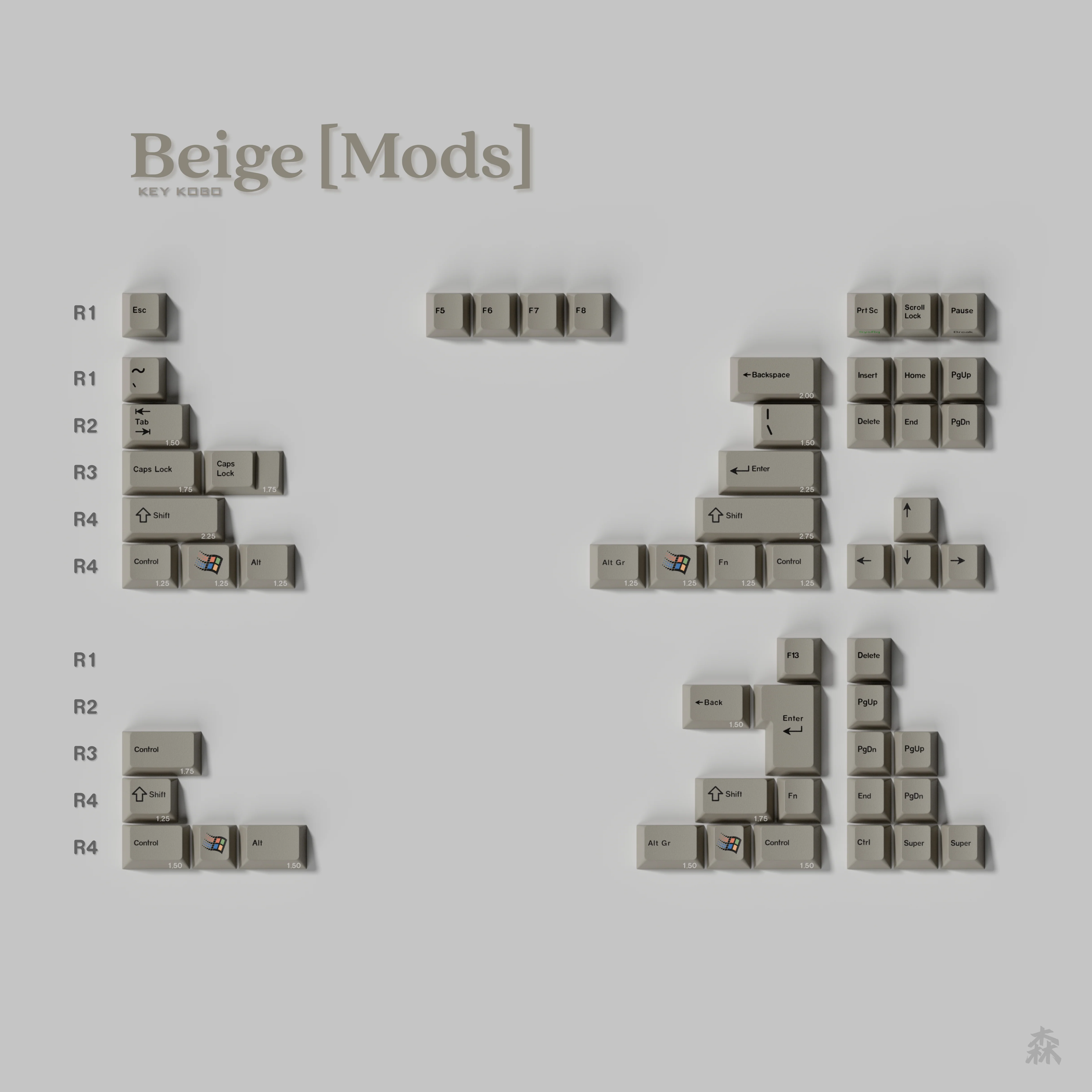 KEYKOBO BEIGE ABS DOUBLE-SHOT KEYCAP SET PRE-ORDER - Image 17