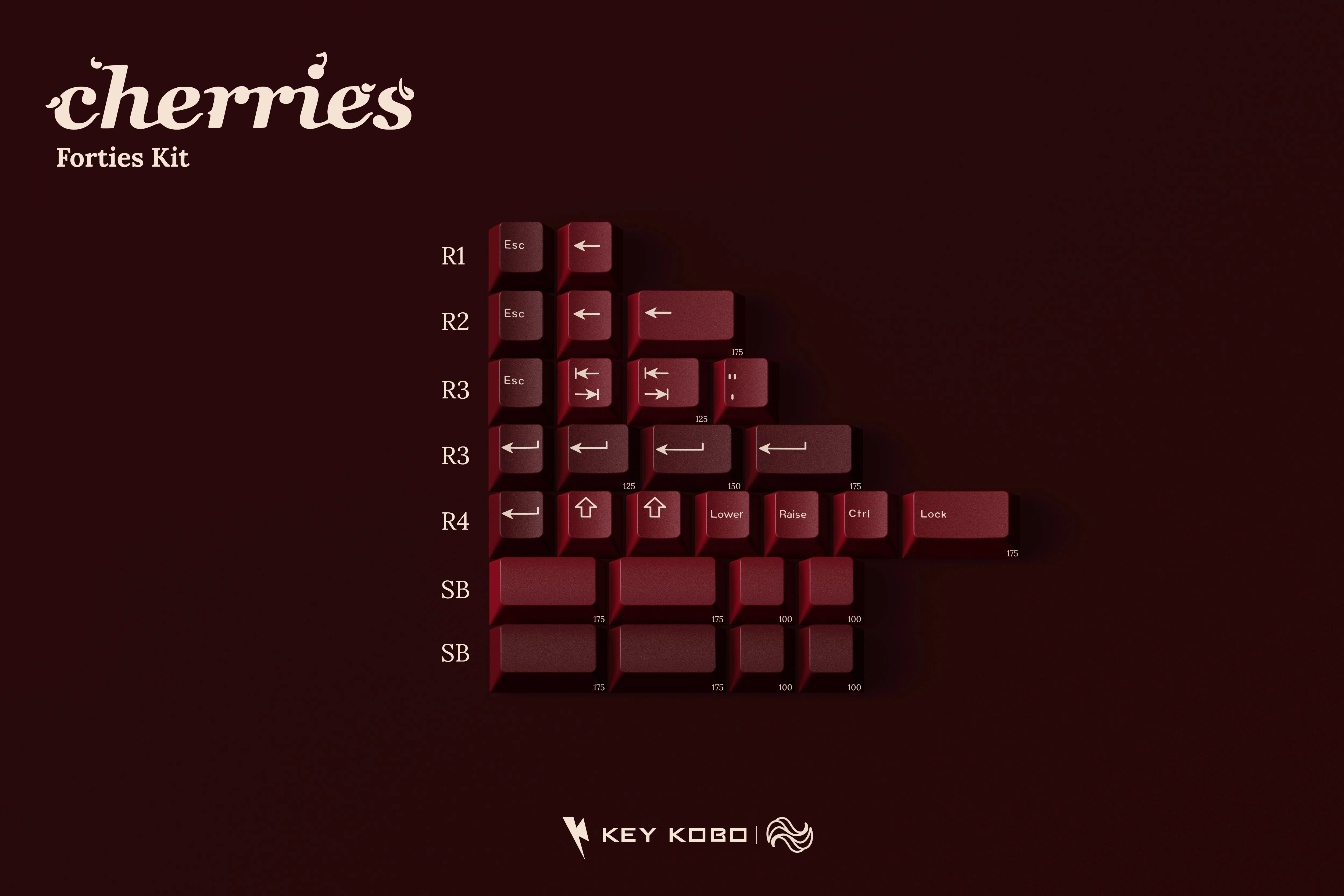KEYKOBO CHERRIES ABS DOUBLE-SHOT KEYCAP SET - Image 27
