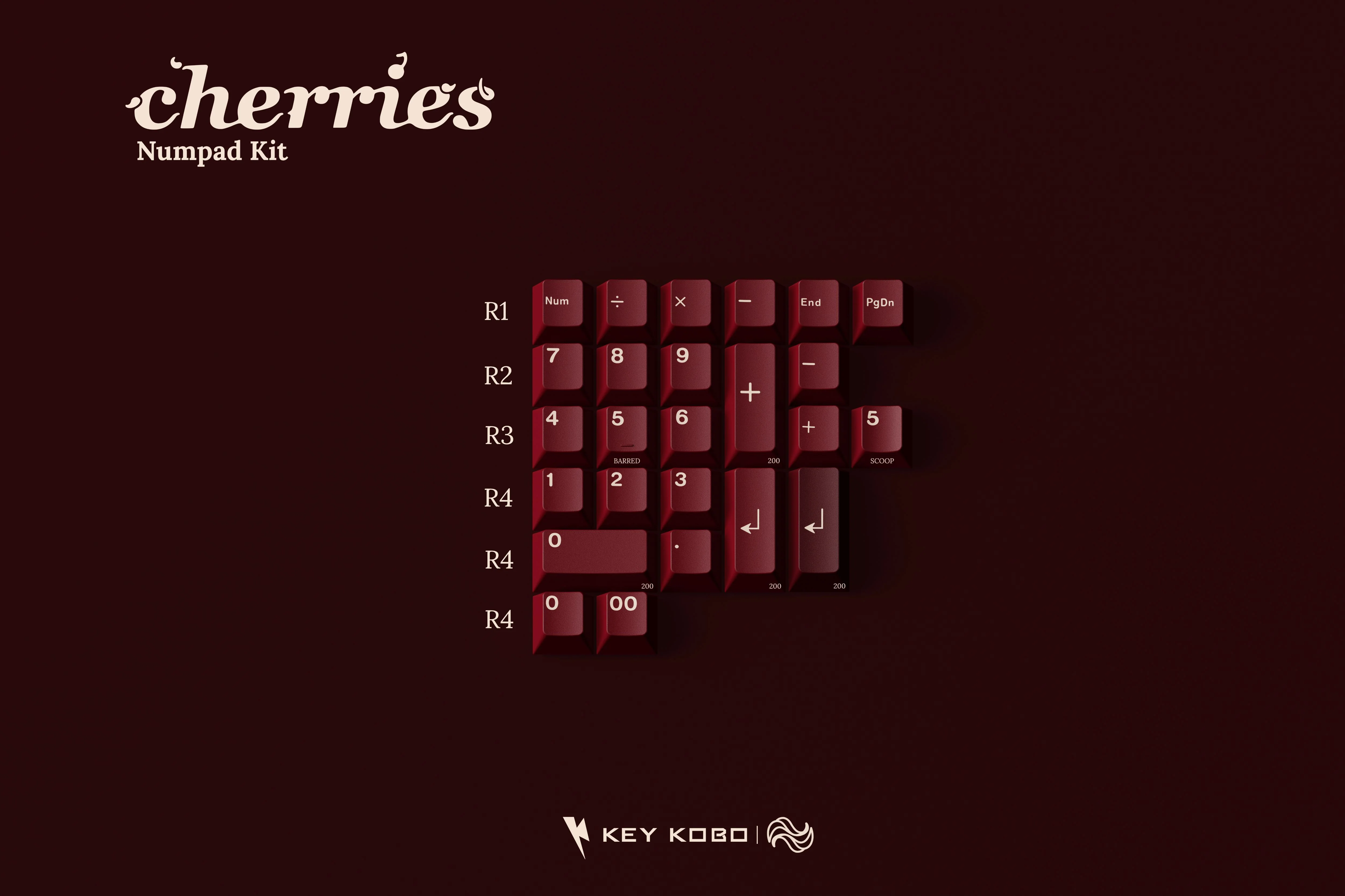 KEYKOBO CHERRIES ABS DOUBLE-SHOT KEYCAP SET - Image 28