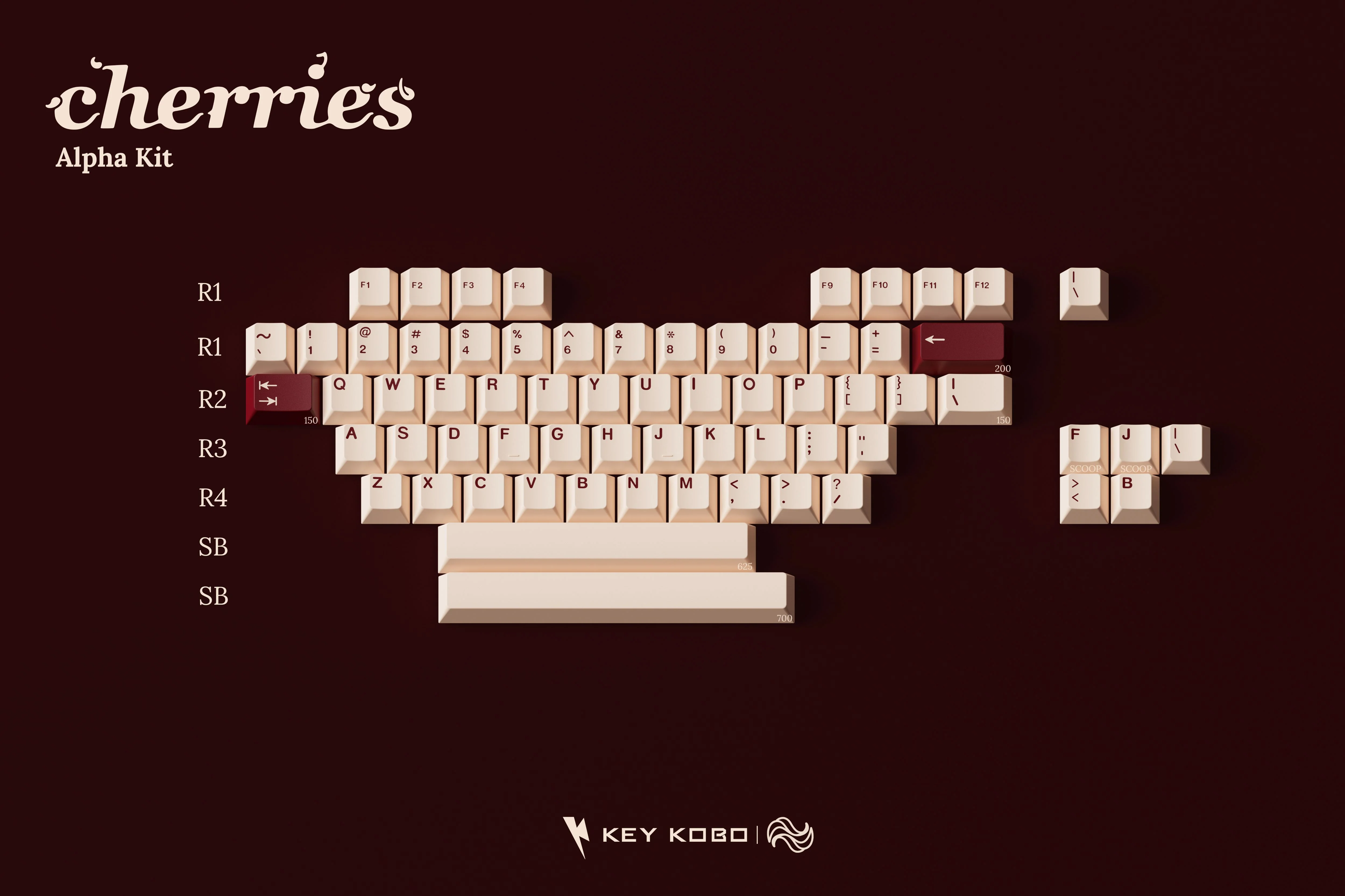 KEYKOBO CHERRIES ABS DOUBLE-SHOT KEYCAP SET - Image 31