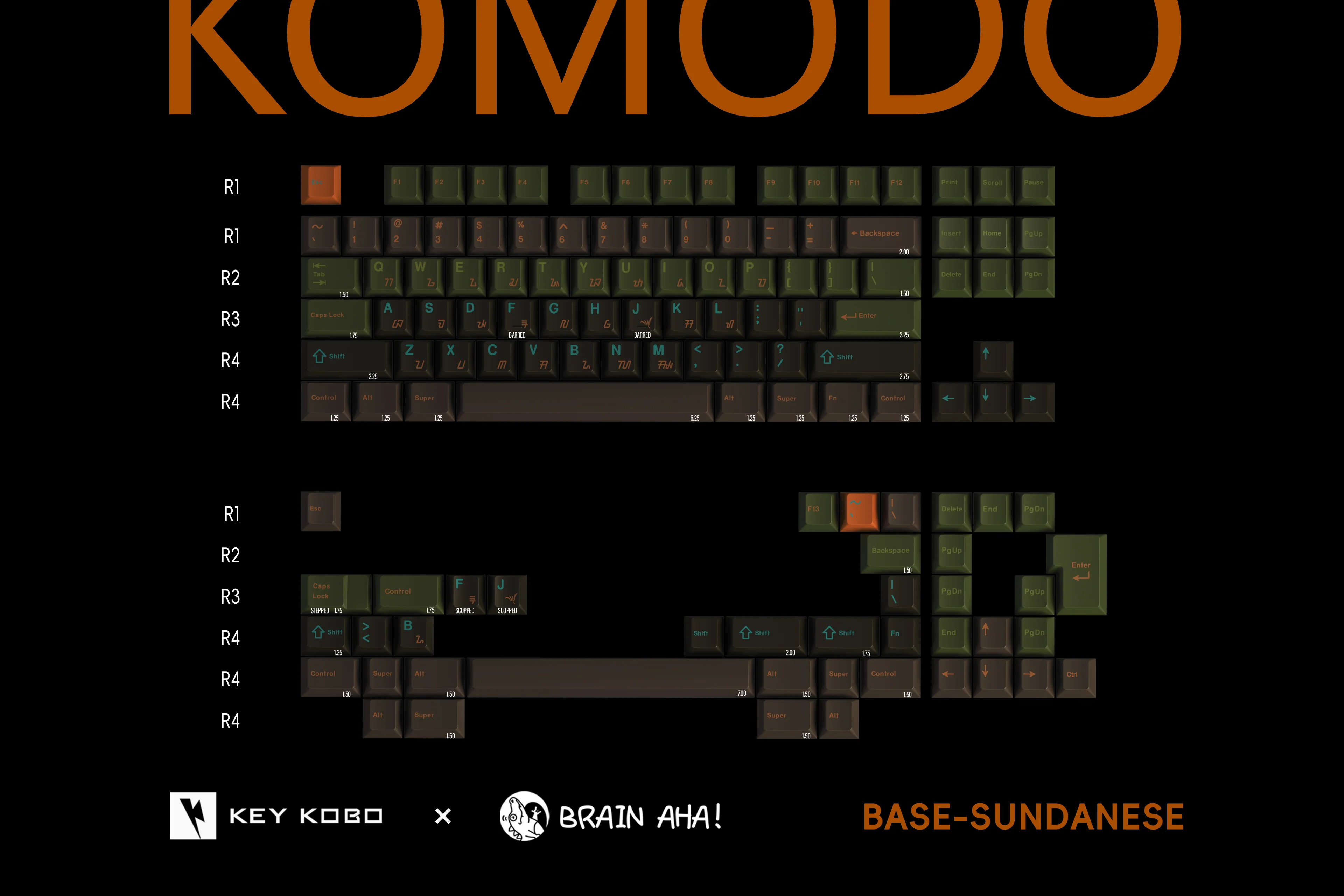 KEYKOBO KOMODO ABS DOUBLE-SHOT KEYCAP SET - Image 16