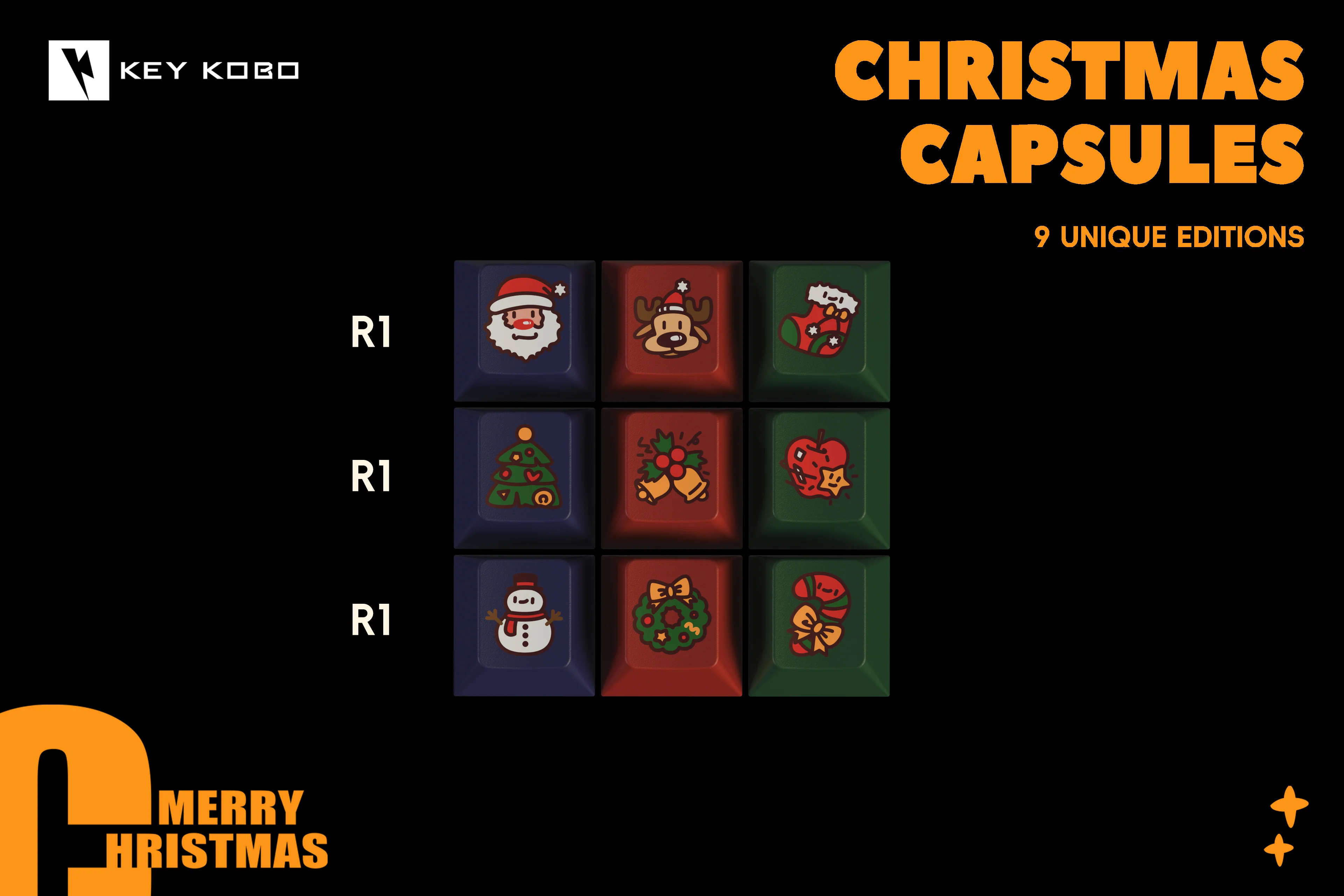 Keykobo Christmas Capsules PBT Artisan Keycaps
