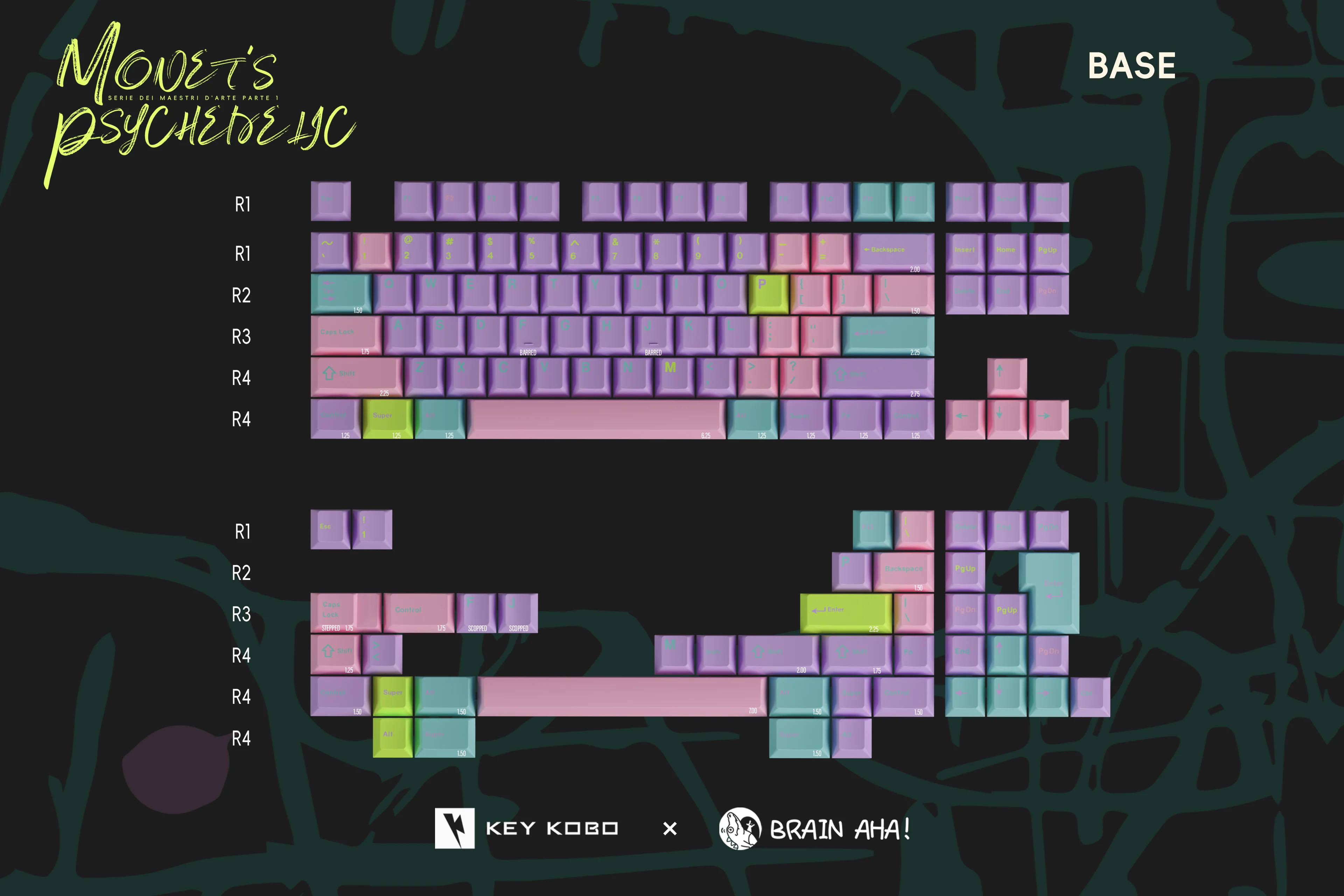 KEYKOBO MONET'S PSYCHEDELIC ABS DOUBLE-SHOT KEYCAP SET - Image 13