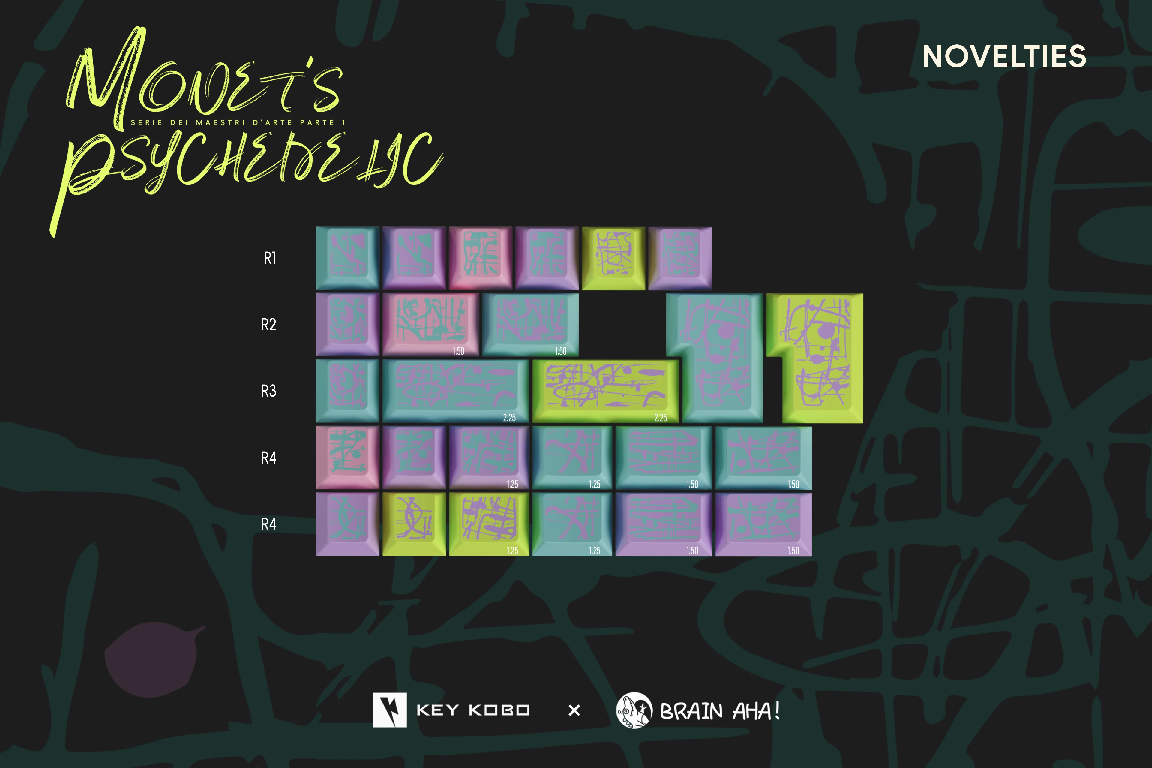 KEYKOBO MONET'S PSYCHEDELIC ABS DOUBLE-SHOT KEYCAP SET - Image 18