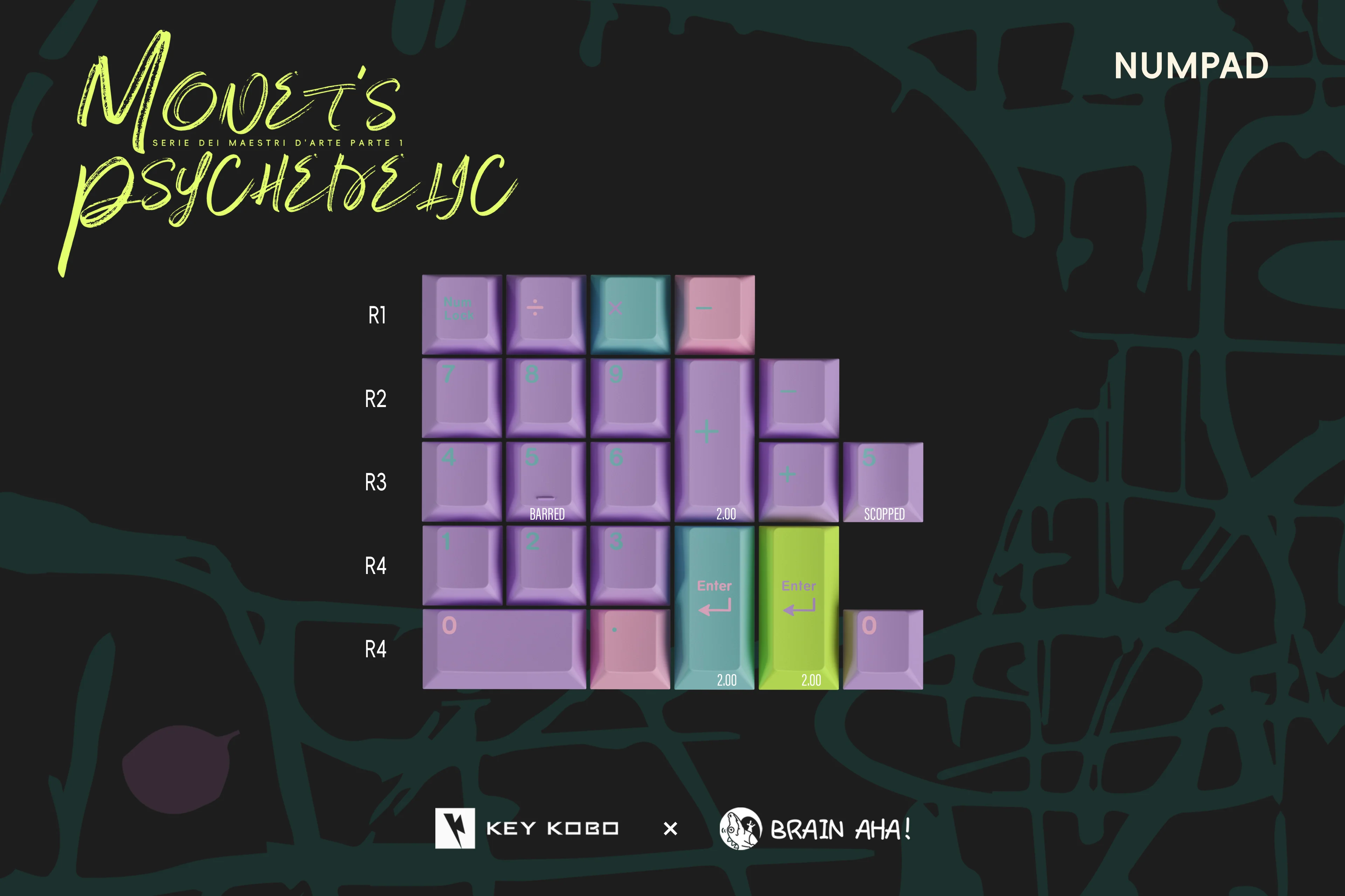 KEYKOBO MONET'S PSYCHEDELIC ABS DOUBLE-SHOT KEYCAP SET - Image 19