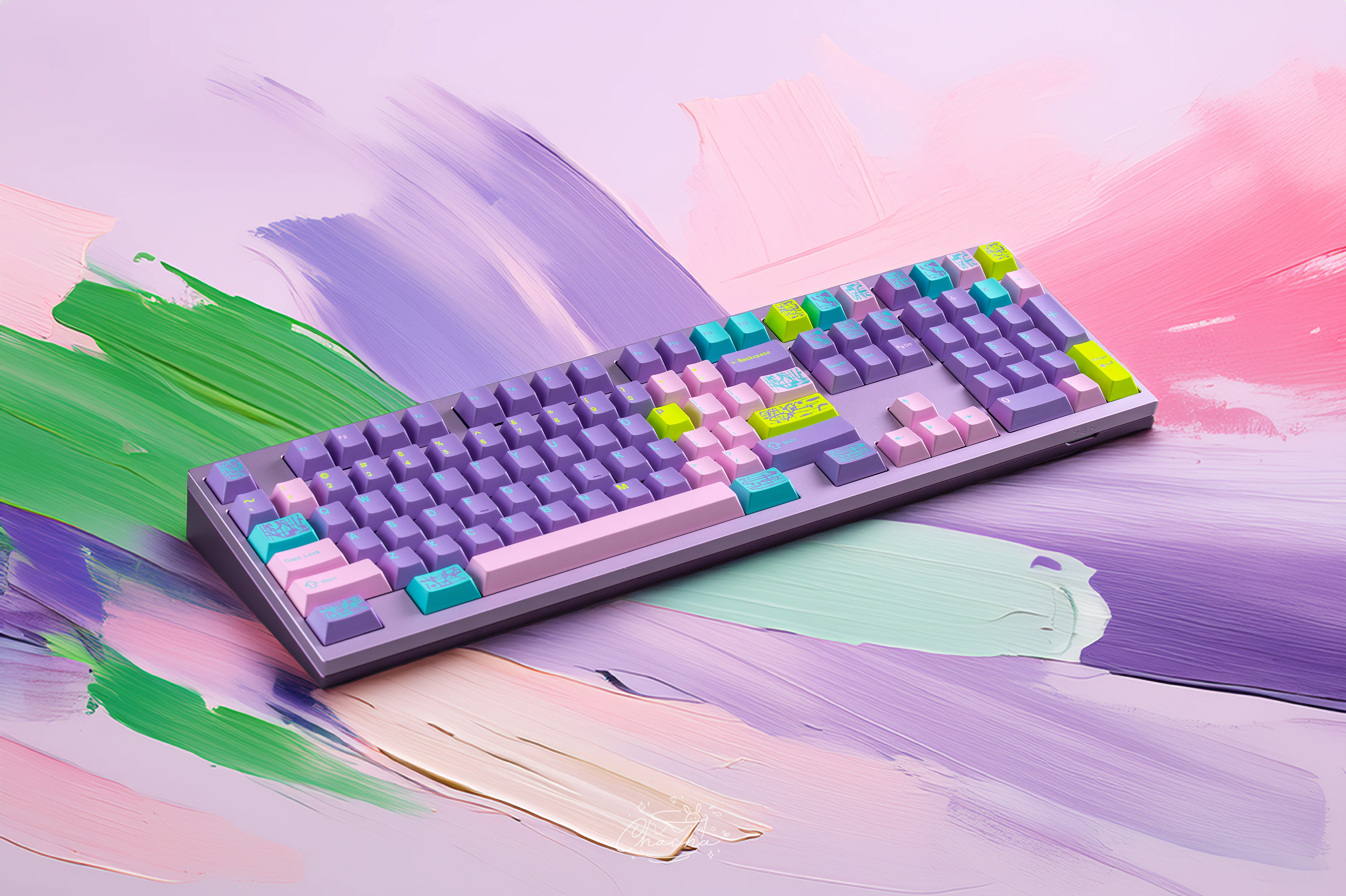 KEYKOBO MONET'S PSYCHEDELIC ABS DOUBLE-SHOT KEYCAP SET - Image 2