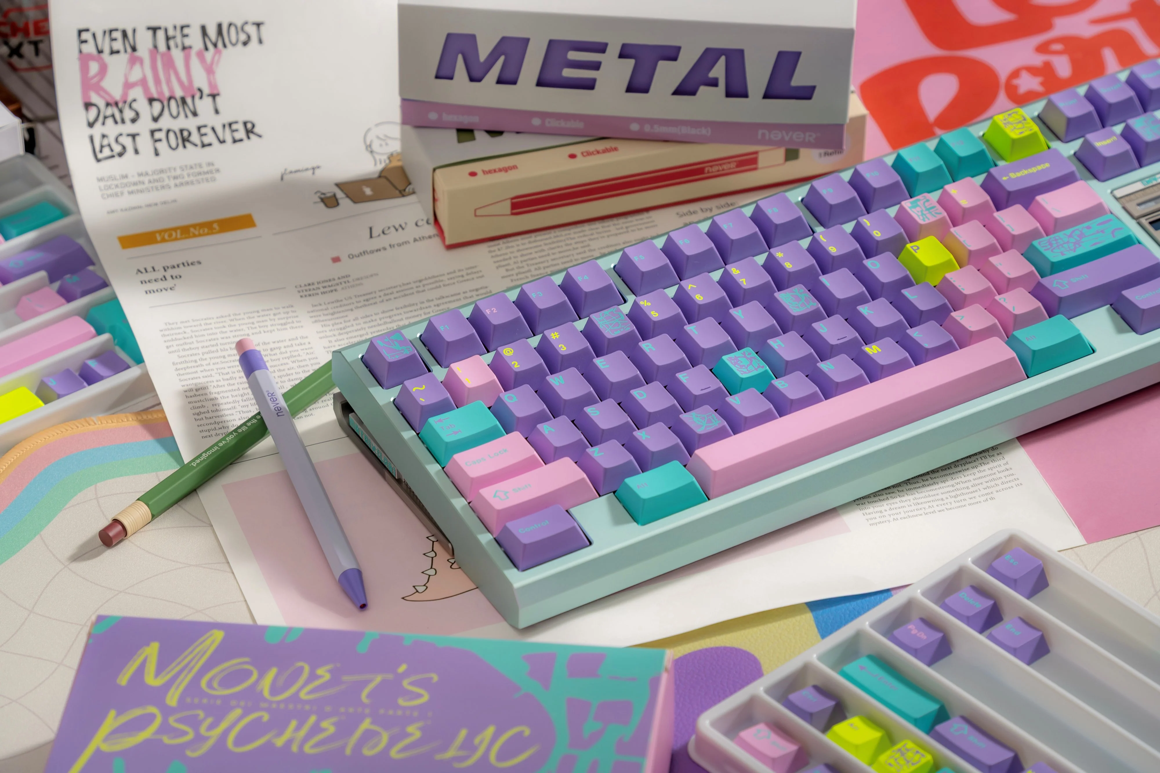 KEYKOBO MONET'S PSYCHEDELIC ABS DOUBLE-SHOT KEYCAP SET - Image 3