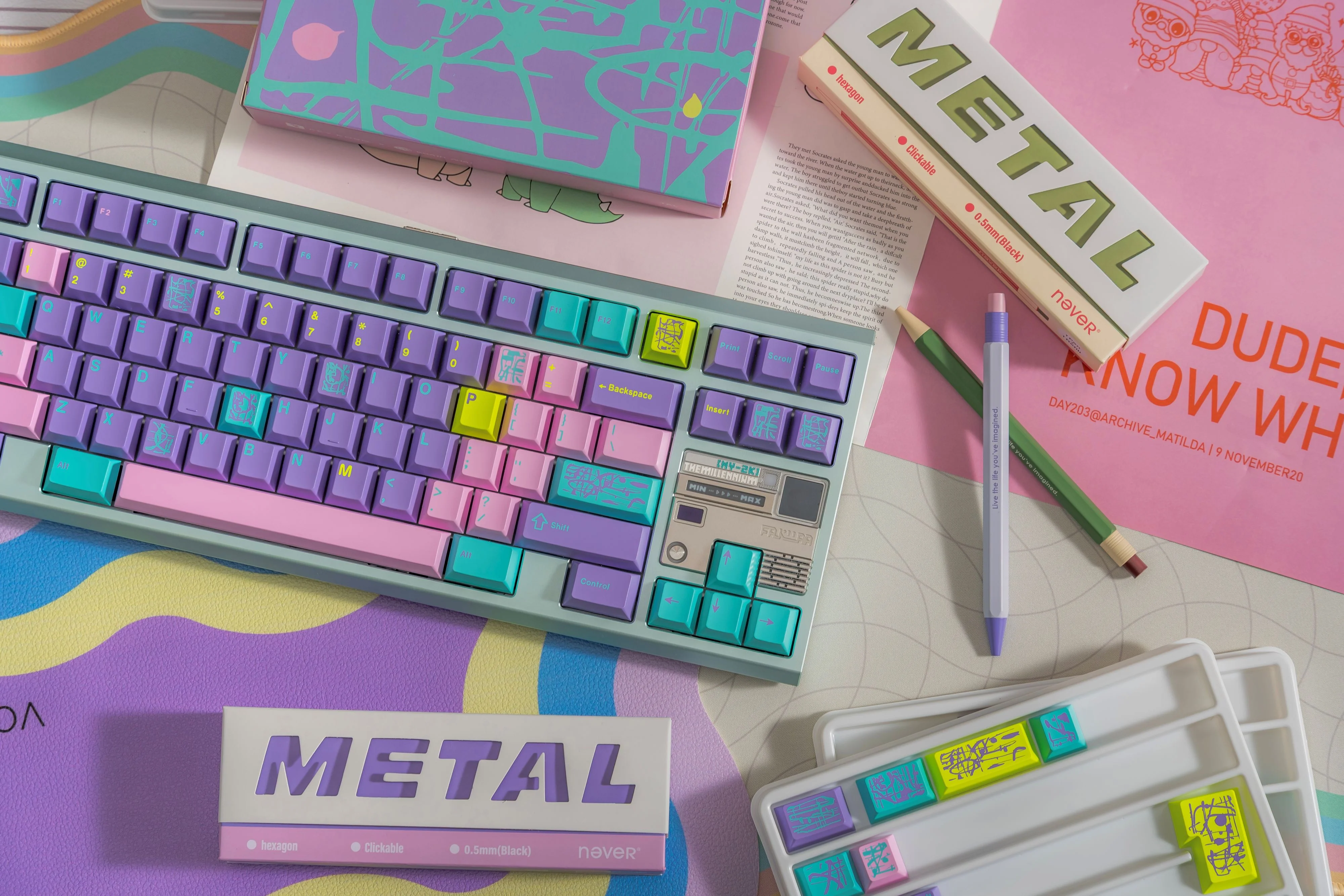 KEYKOBO MONET'S PSYCHEDELIC ABS DOUBLE-SHOT KEYCAP SET - Image 5