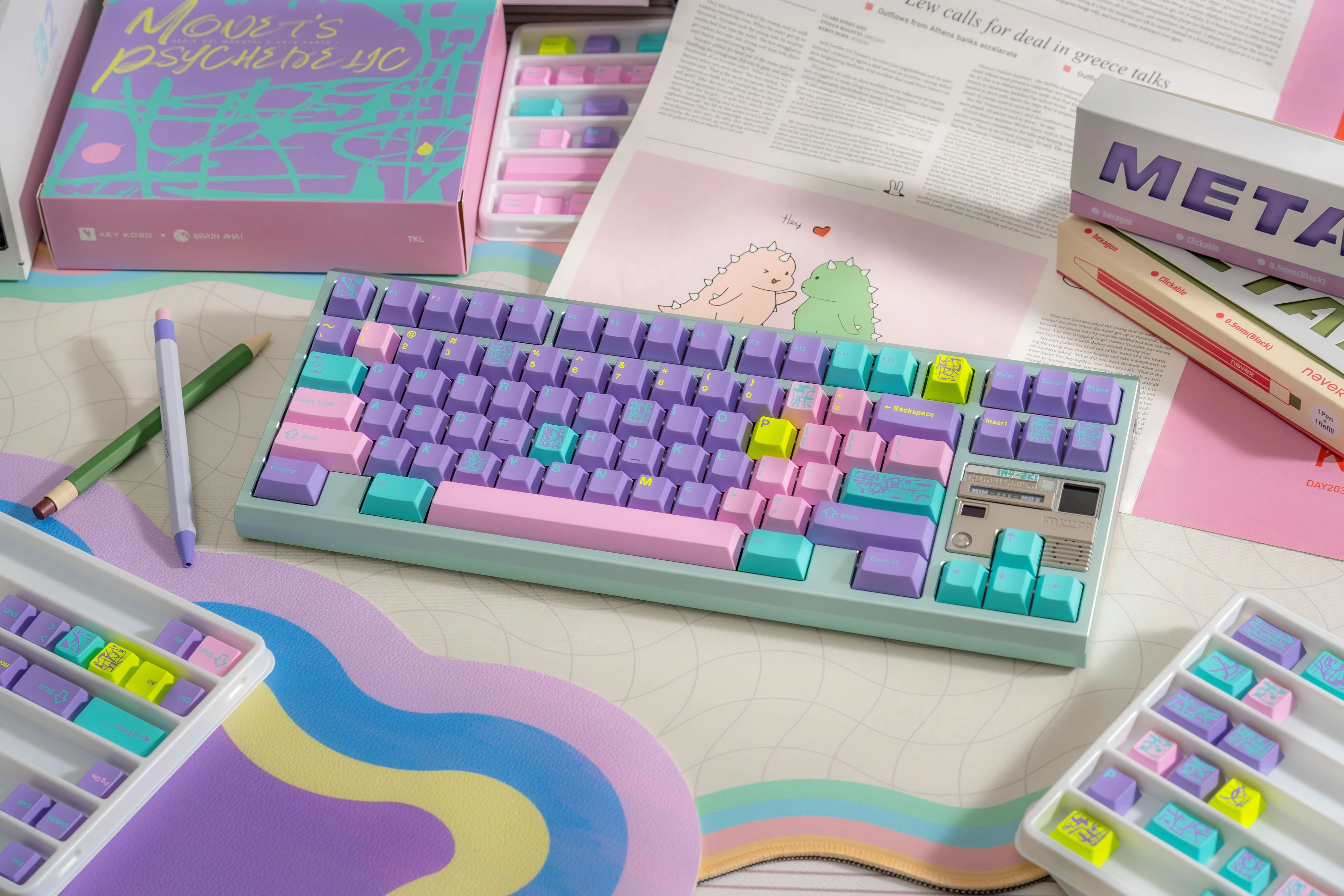 KEYKOBO MONET'S PSYCHEDELIC ABS DOUBLE-SHOT KEYCAP SET - Image 7