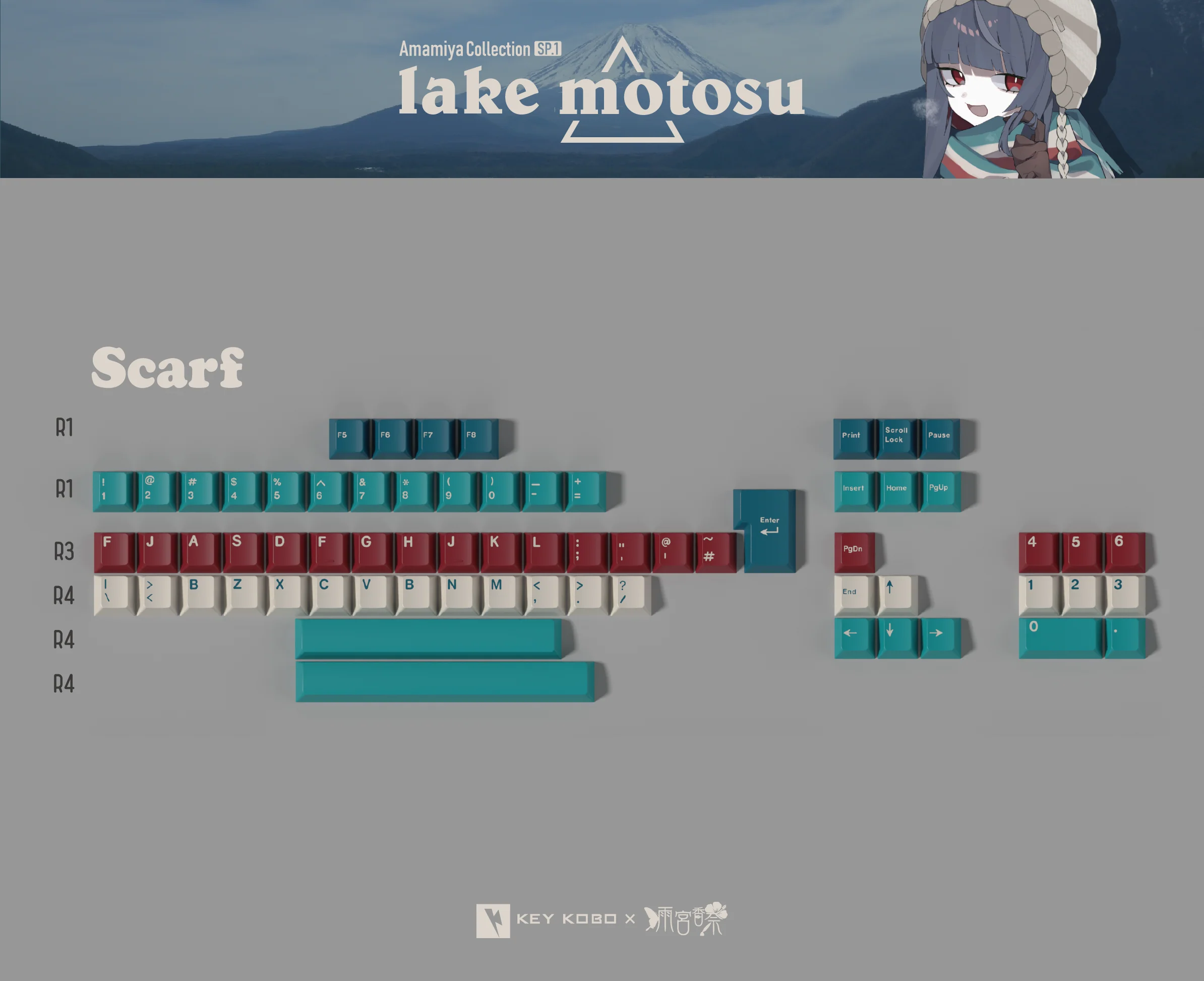 KEYKOBO MOTOSU LAKE ABS DOUBLE-SHOT KEYCAP SET R2 - Image 10