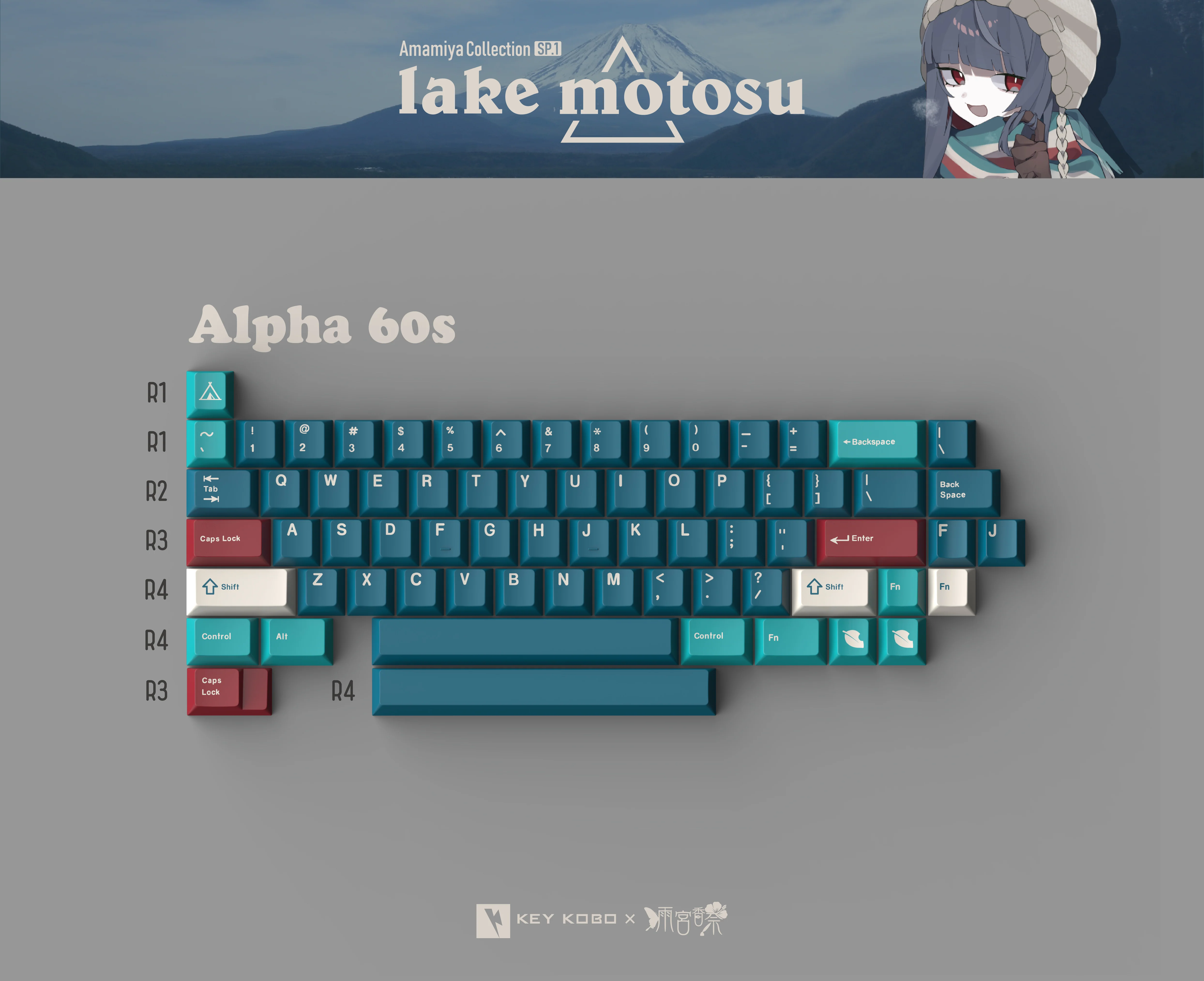 KEYKOBO MOTOSU LAKE ABS DOUBLE-SHOT KEYCAP SET R2 - Image 13