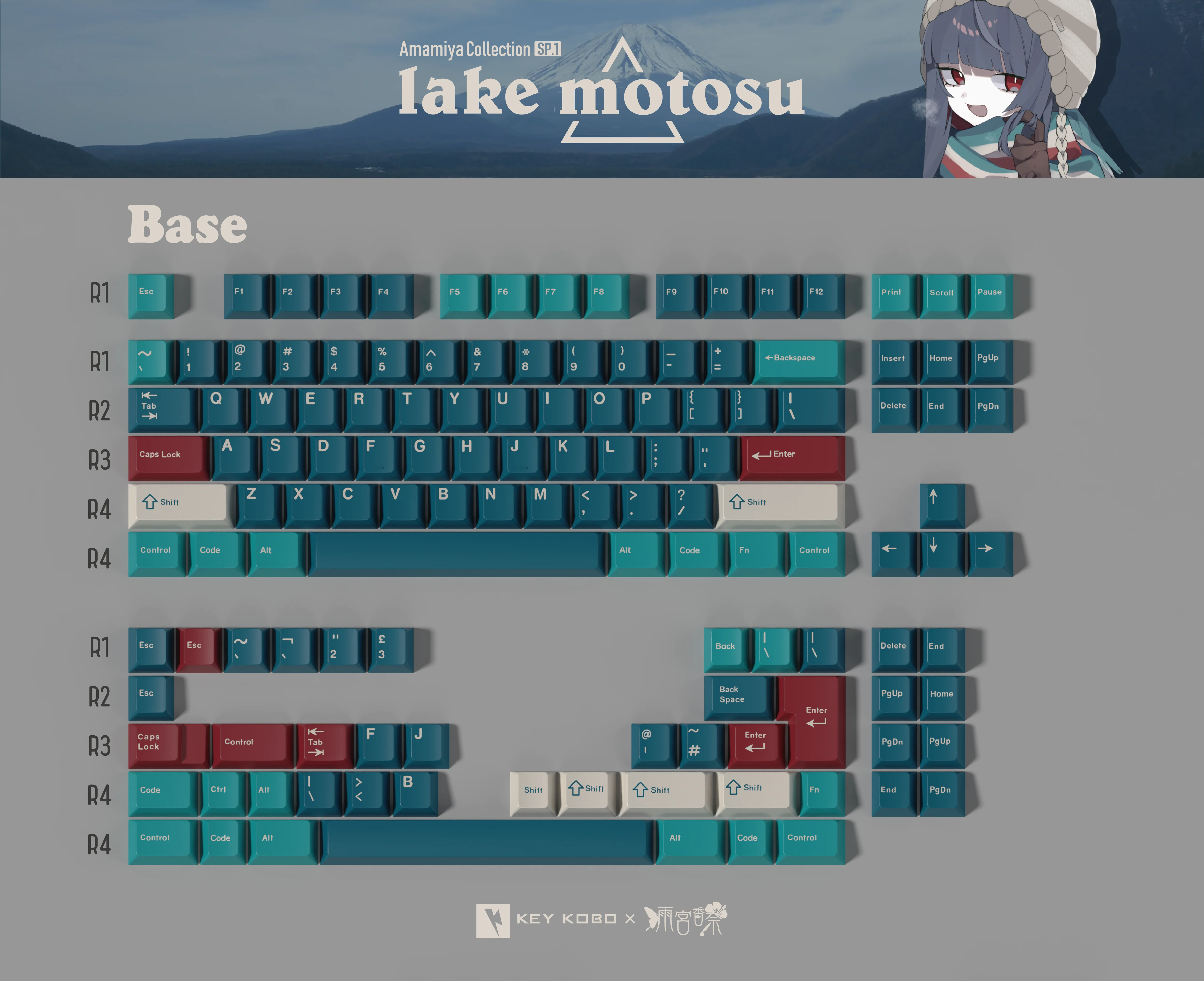 KEYKOBO MOTOSU LAKE ABS DOUBLE-SHOT KEYCAP SET R2 - Image 6