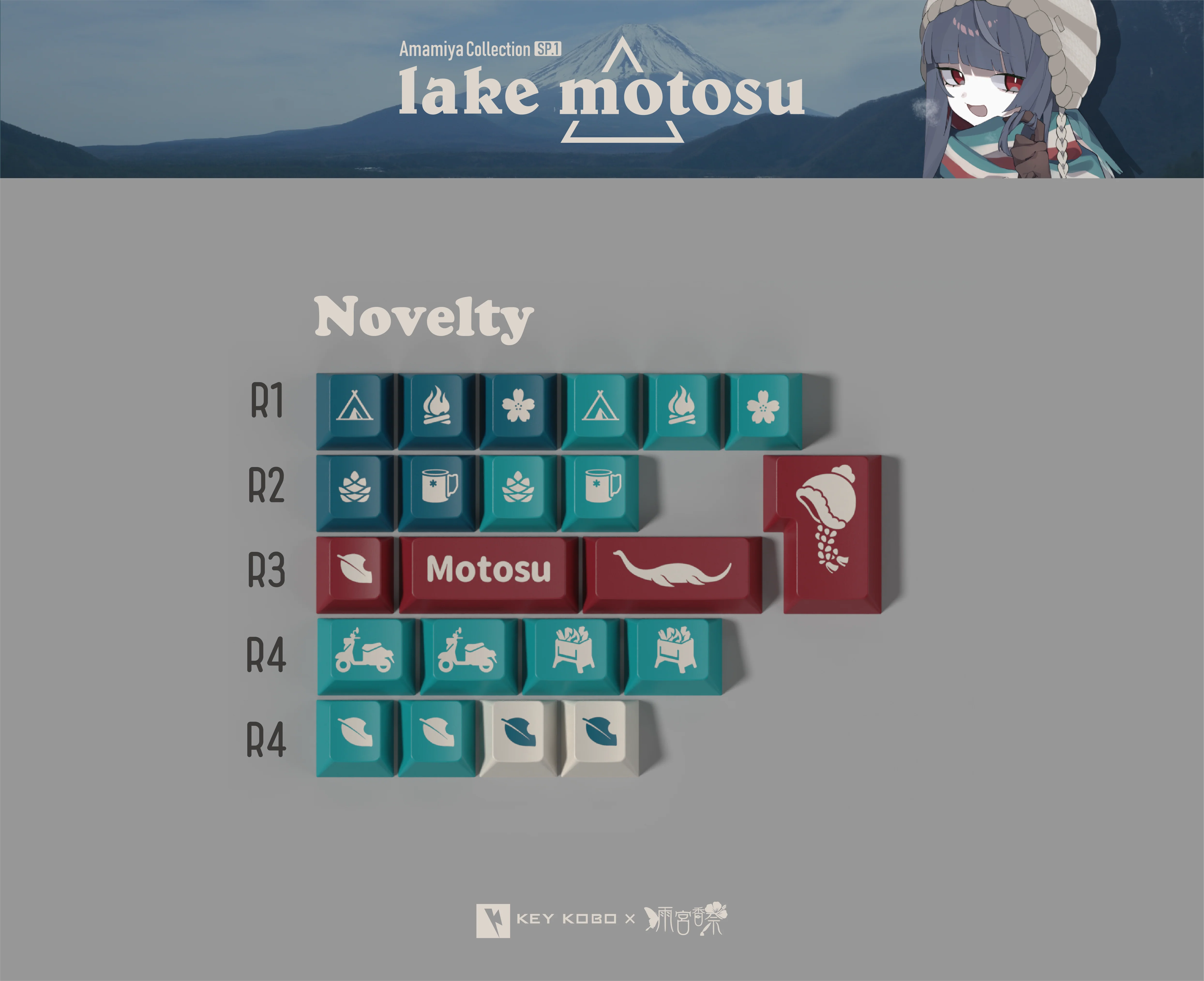 KEYKOBO MOTOSU LAKE ABS DOUBLE-SHOT KEYCAP SET R2 - Image 8