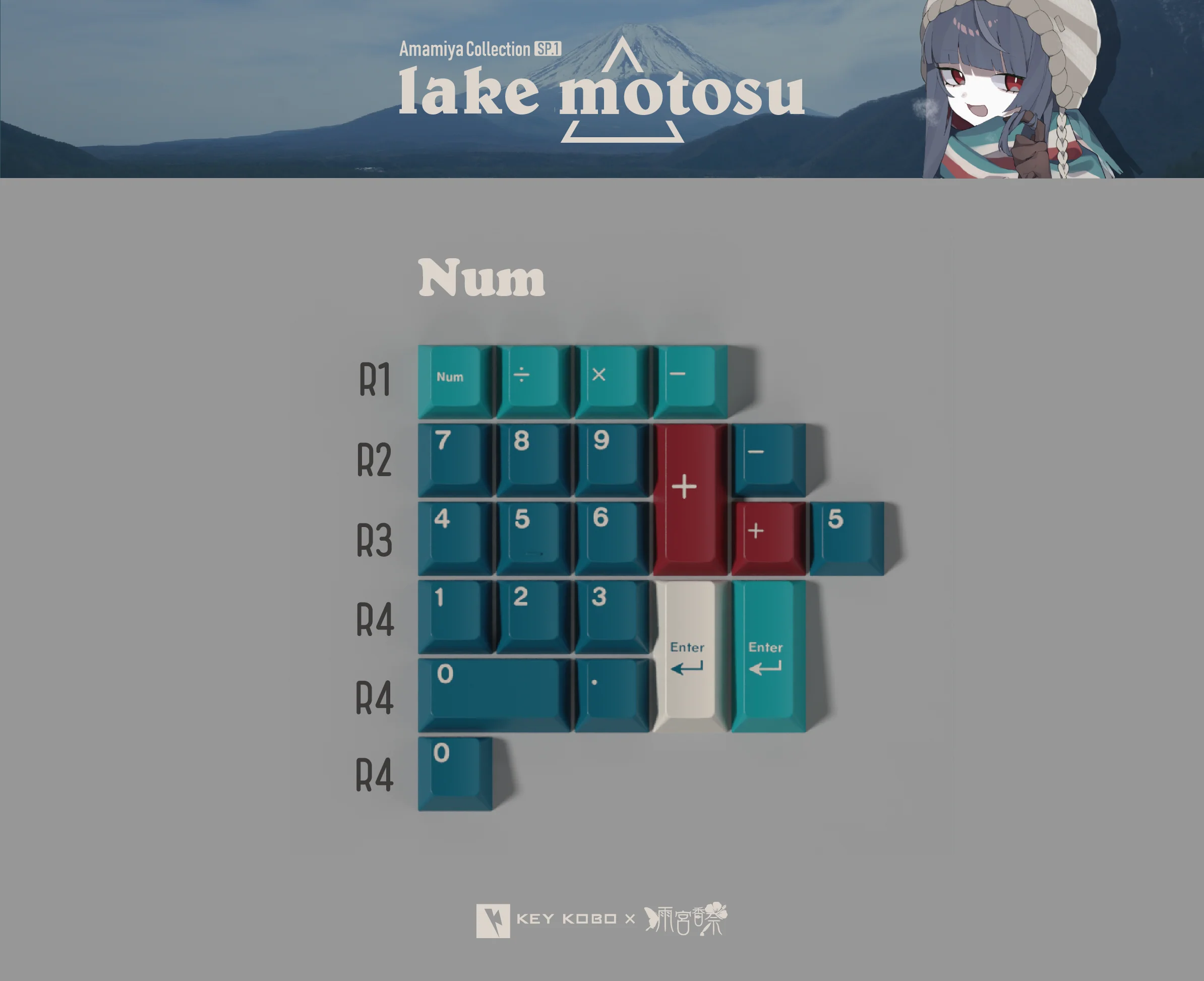 KEYKOBO MOTOSU LAKE ABS DOUBLE-SHOT KEYCAP SET R2 - Image 9