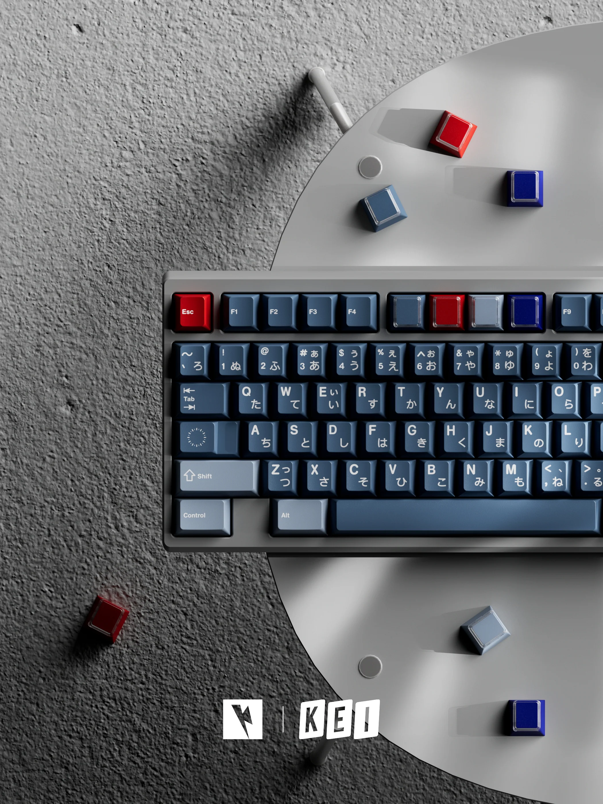 KEYKOBO R.W.B ABS DOUBLE SHOT KEYCAP SET - Image 14
