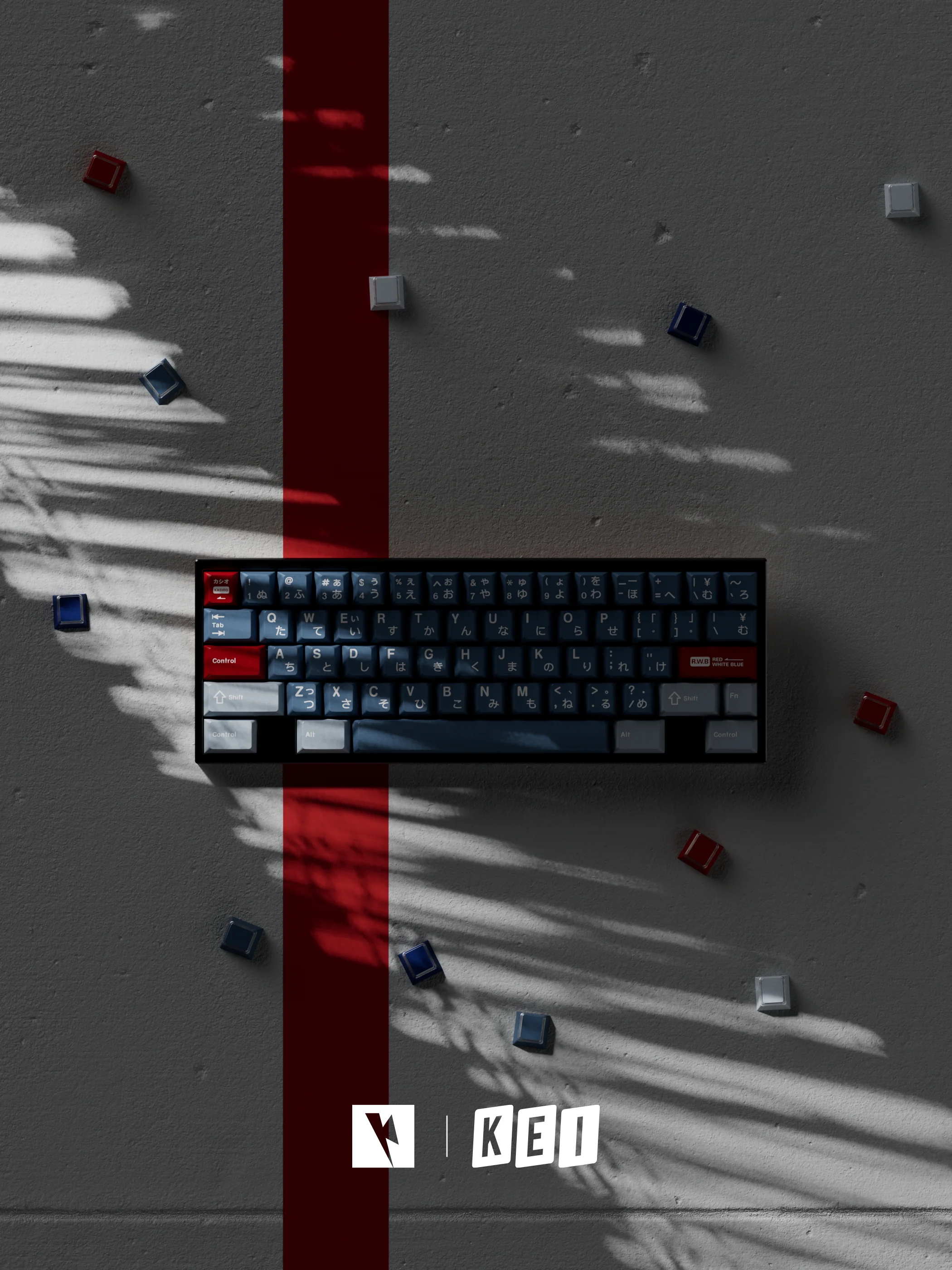 KEYKOBO R.W.B ABS DOUBLE SHOT KEYCAP SET - Image 16