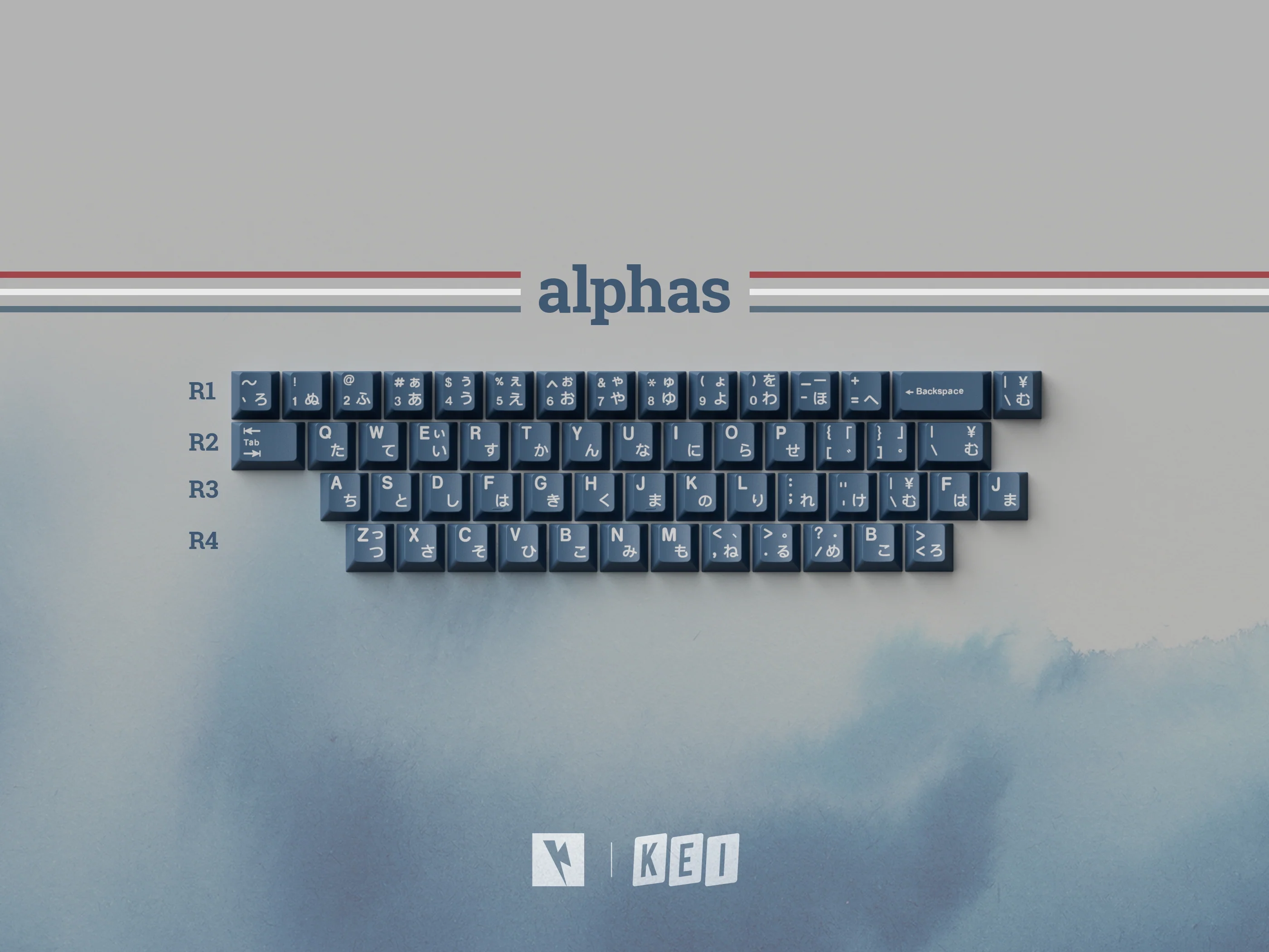 KEYKOBO R.W.B ABS DOUBLE SHOT KEYCAP SET - Image 20