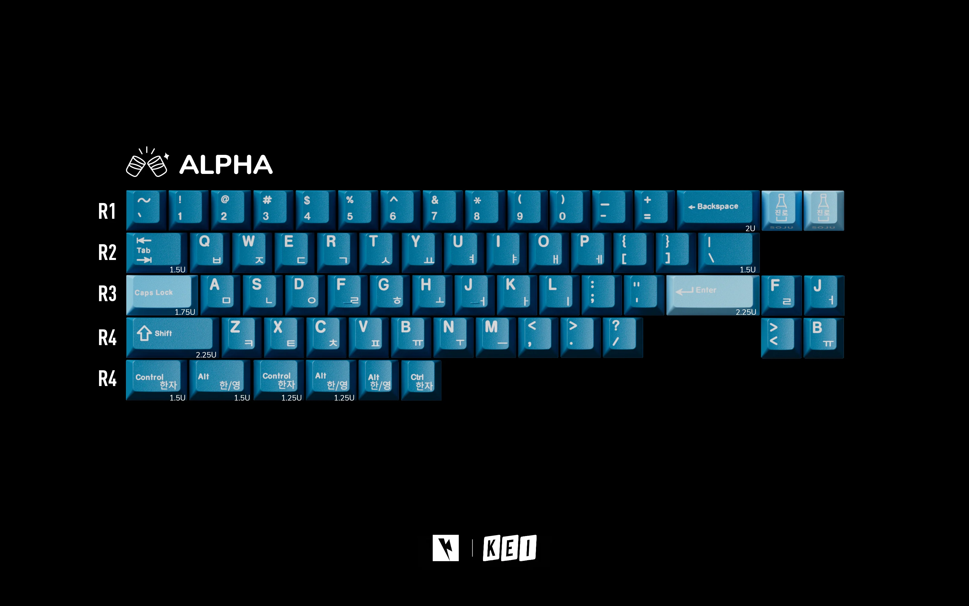 KEYKOBO SOJU ABS DOUBLE-SHOT KEYCAP SET R2 - Image 32