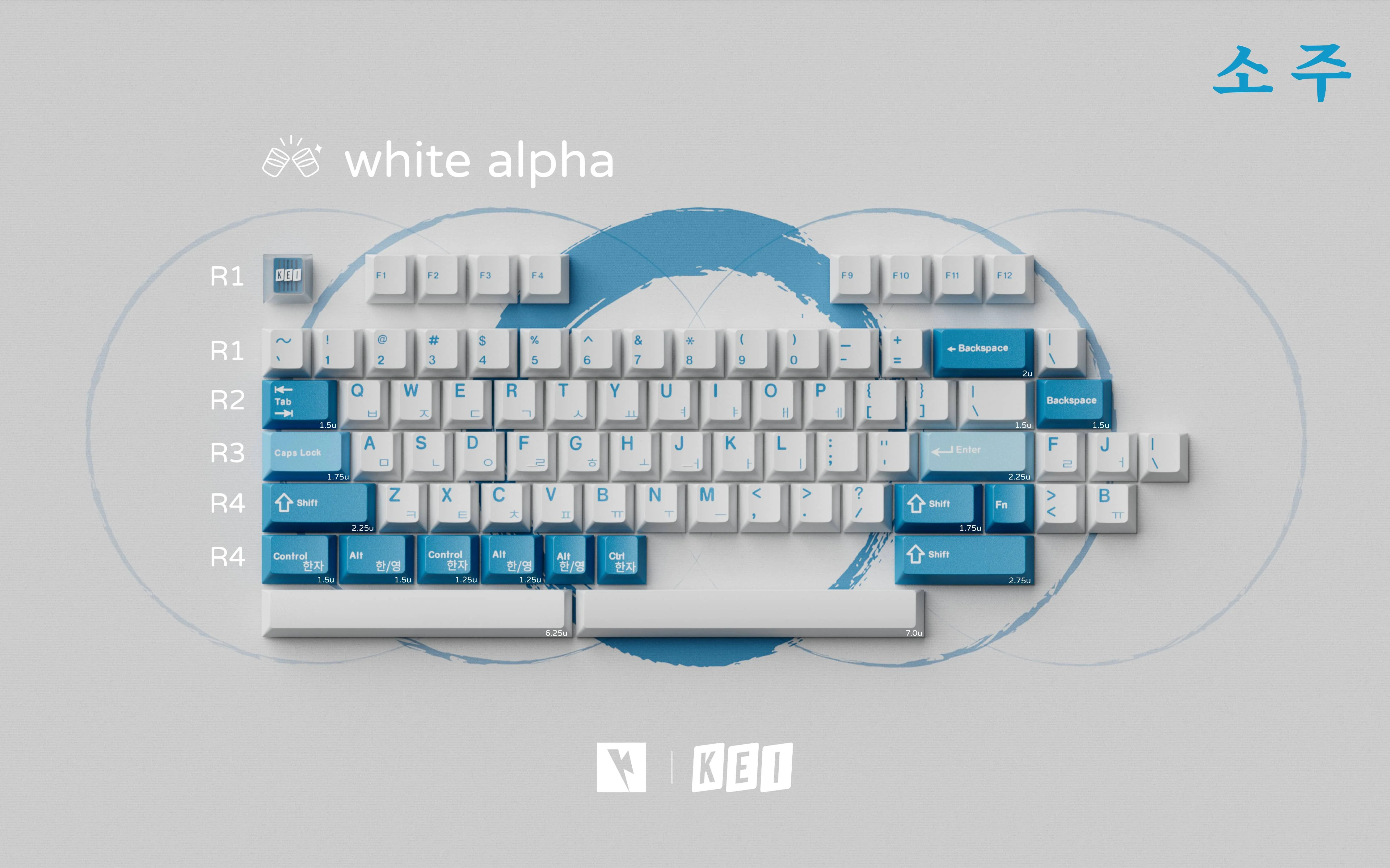 KEYKOBO SOJU ABS DOUBLE-SHOT KEYCAP SET R2 - Image 4
