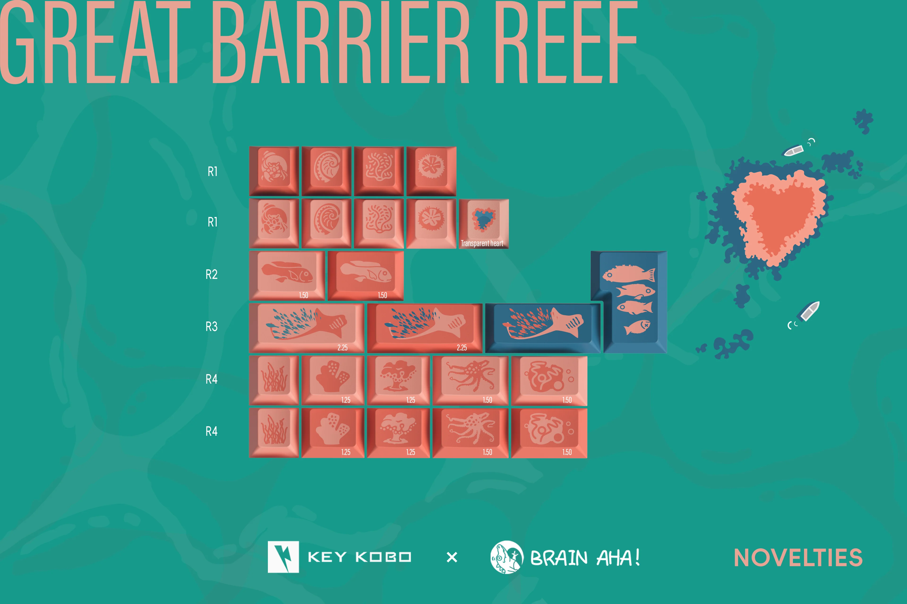 KEYKOBO THE GREAT BARRIER REEF ABS DOUBLE-SHOT KEYCAP SET - Image 12