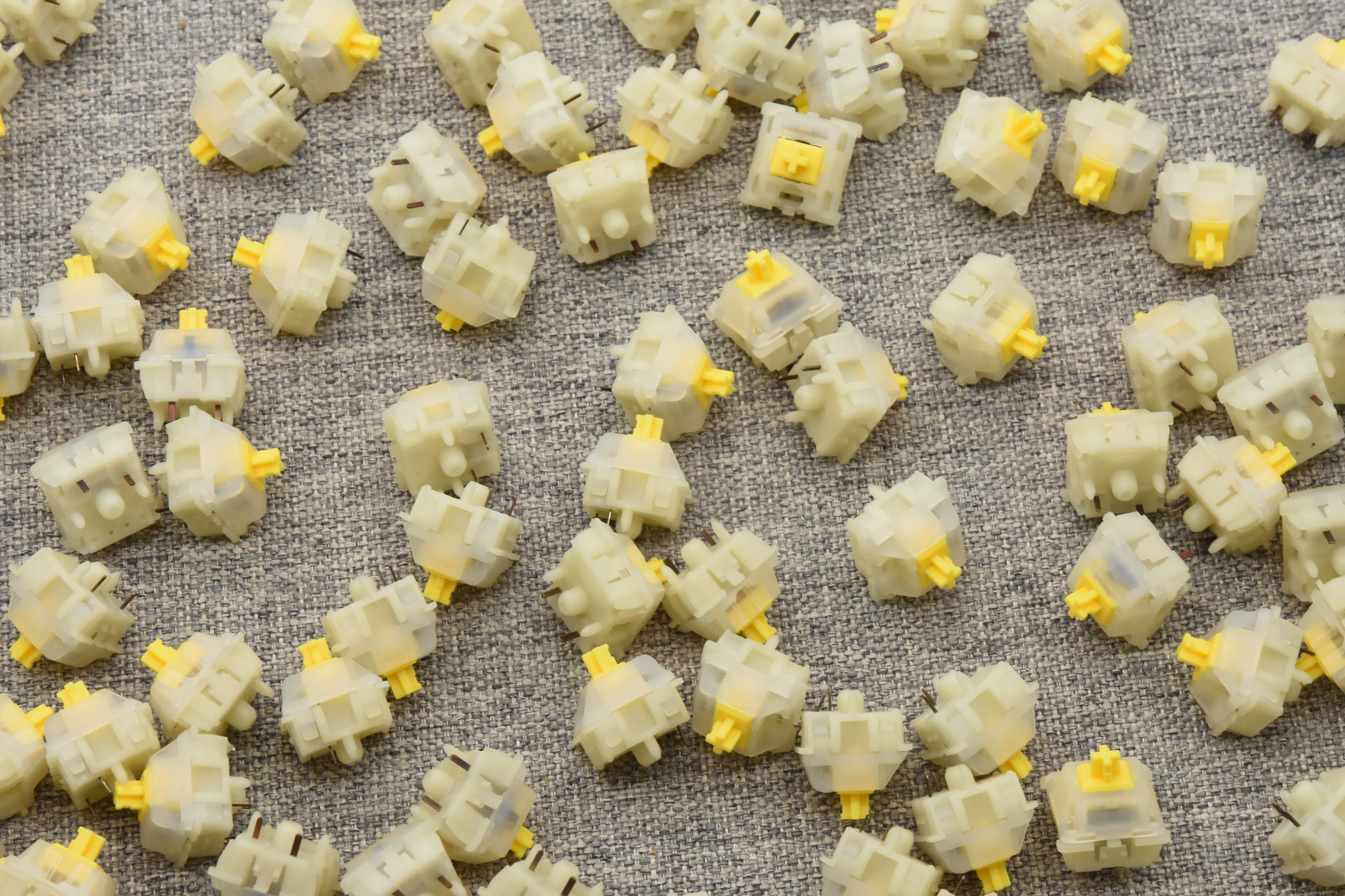 HAND LUBED AND MODDED GATERON MILKY YELLOW PRO LINEAR SWITCH (10 PCS) - Image 11