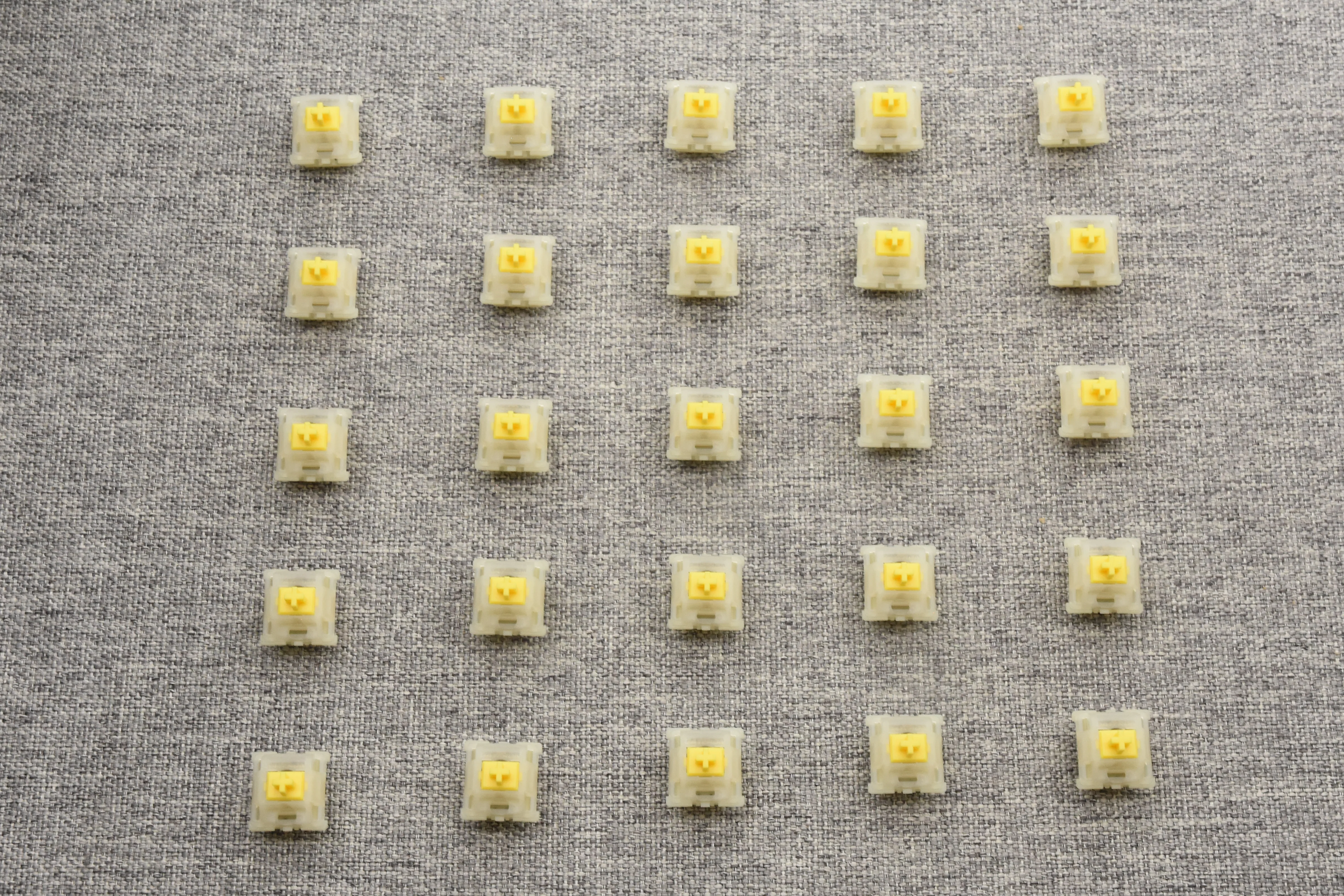 HAND LUBED AND MODDED GATERON MILKY YELLOW PRO LINEAR SWITCH (10 PCS) - Image 5