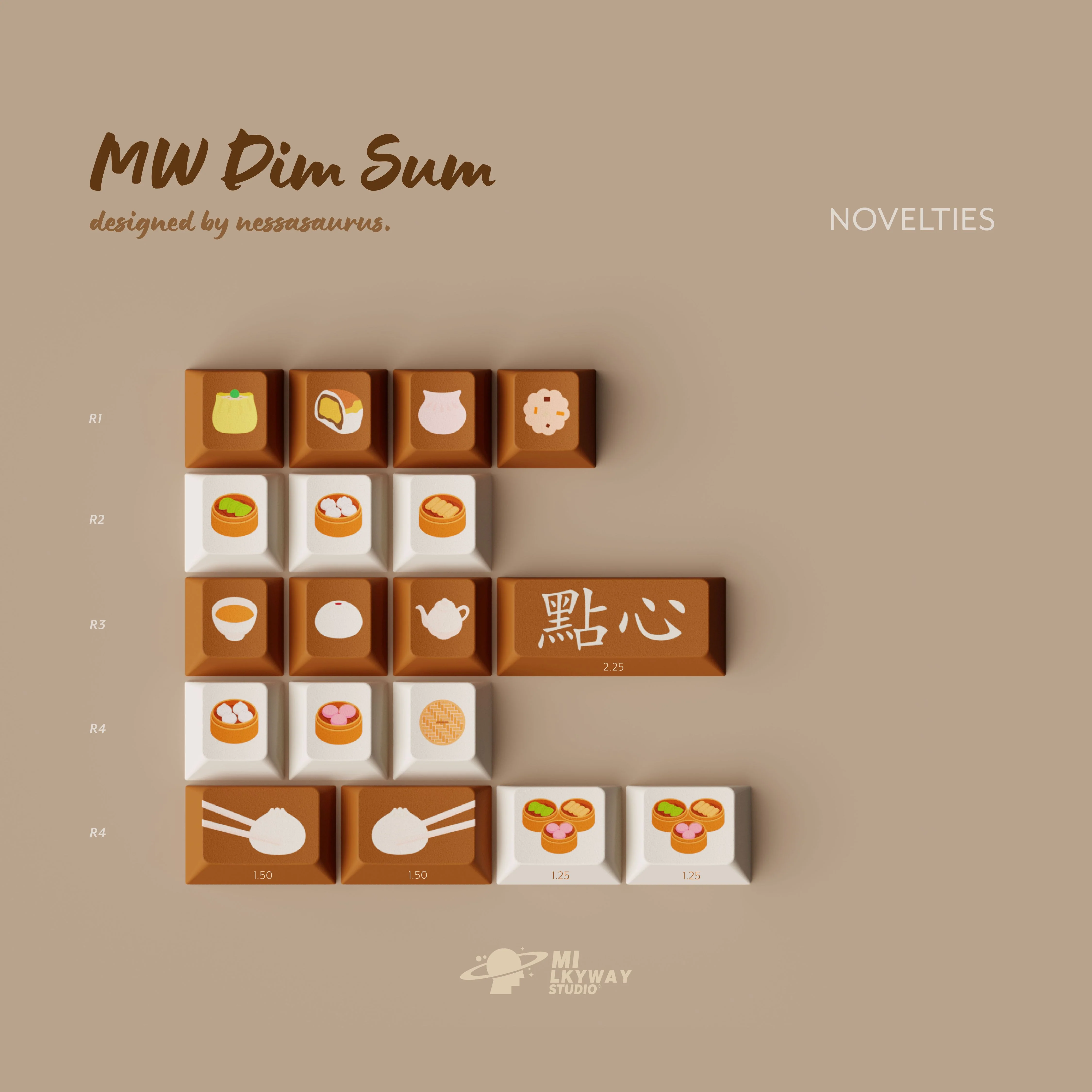 MW Dim Sum PBT Dye-Sub Keycap Set (Instock) - Image 6