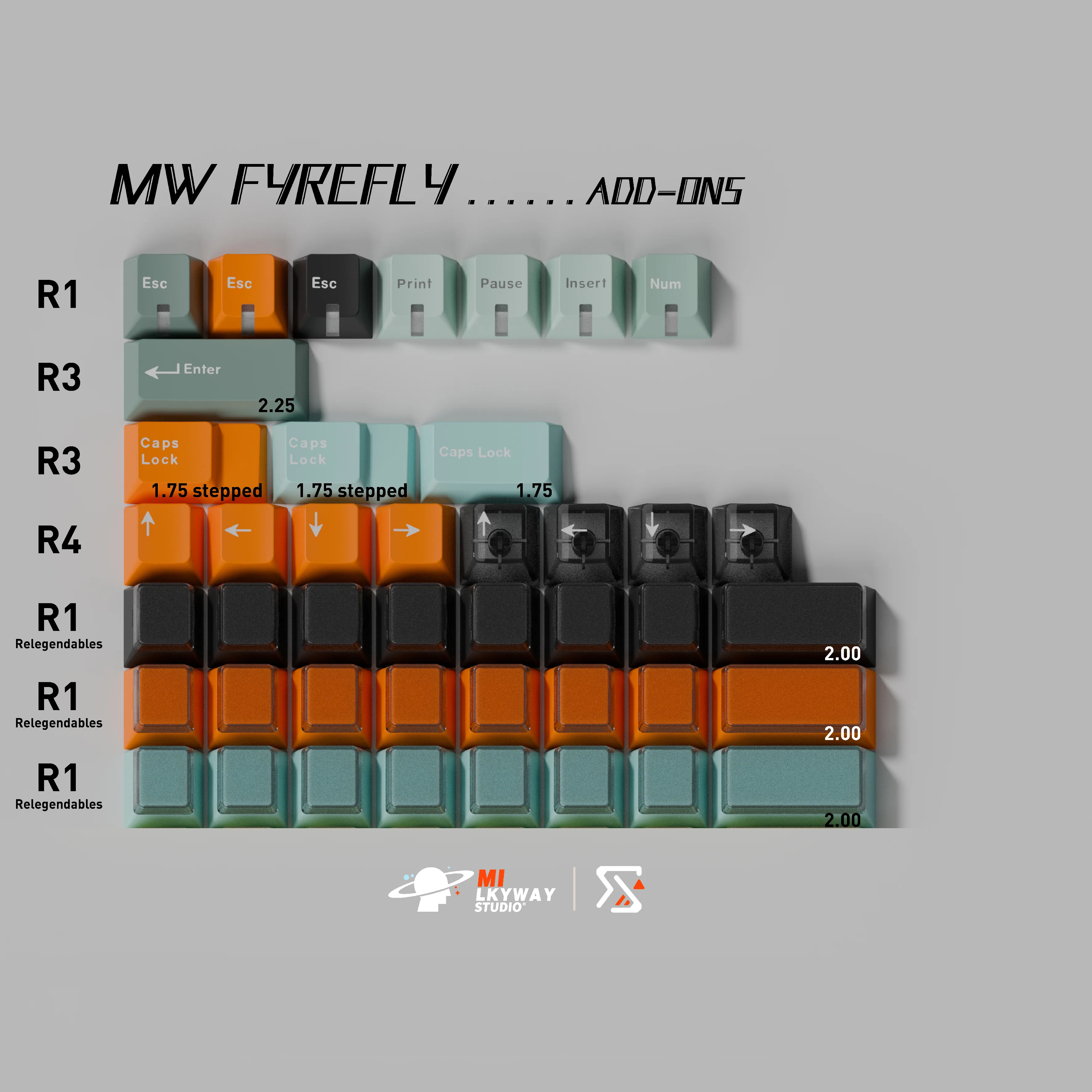 MW FYREFLY PBT DOUBLE-SHOT KEYCAP SET INSTOCK - Image 4