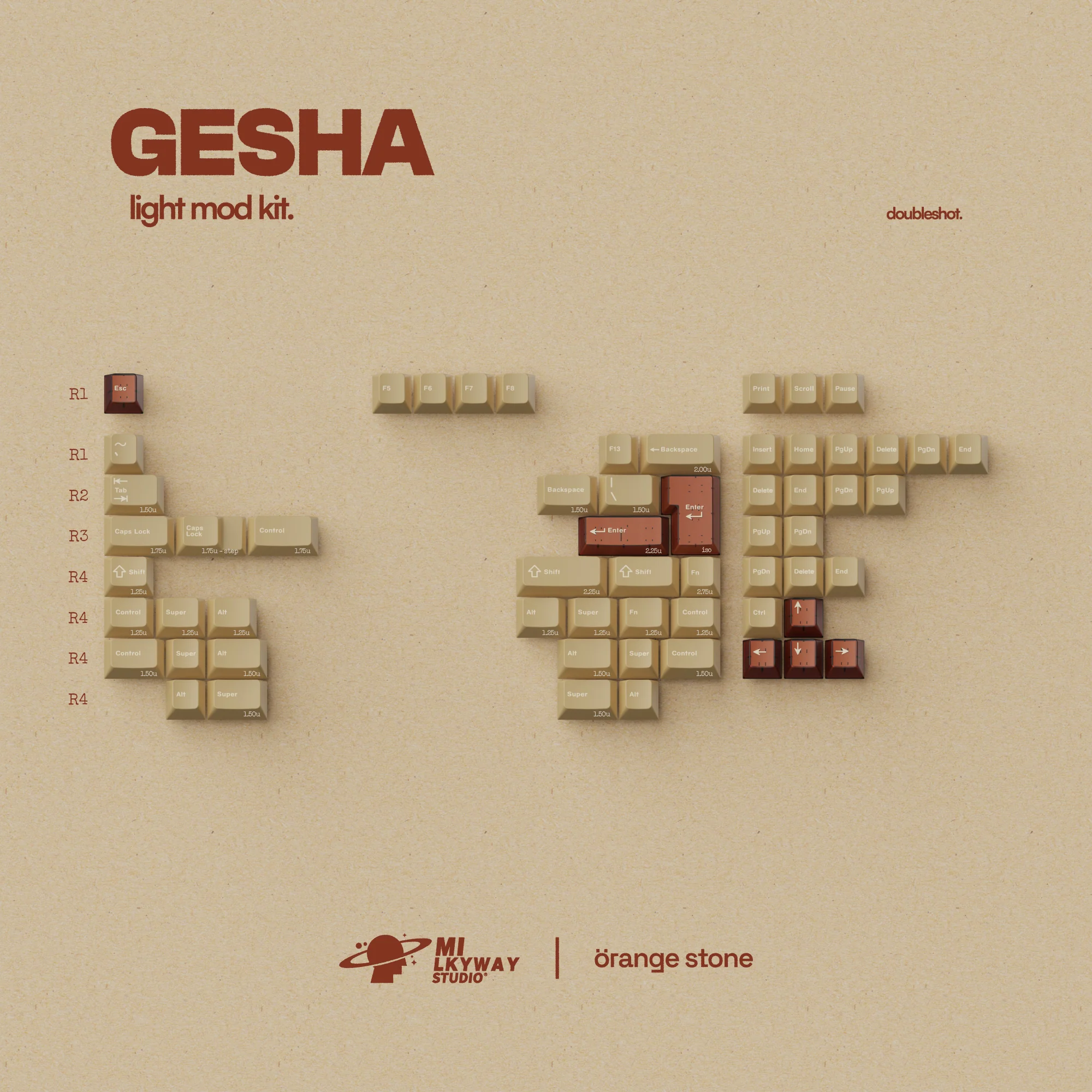 MW Gesha ABS Double Shot Keycap Set (Instock Extras) - Image 10