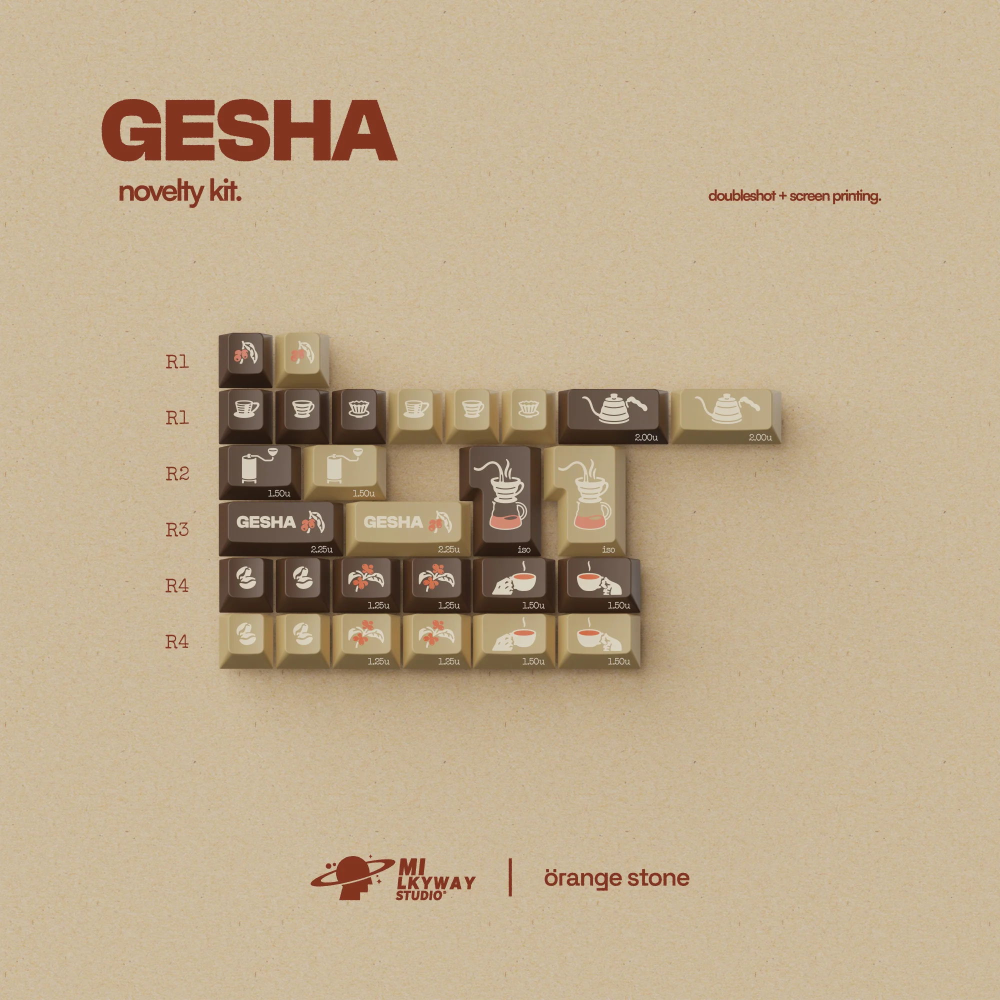 MW Gesha ABS Double Shot Keycap Set (Instock Extras) - Image 11