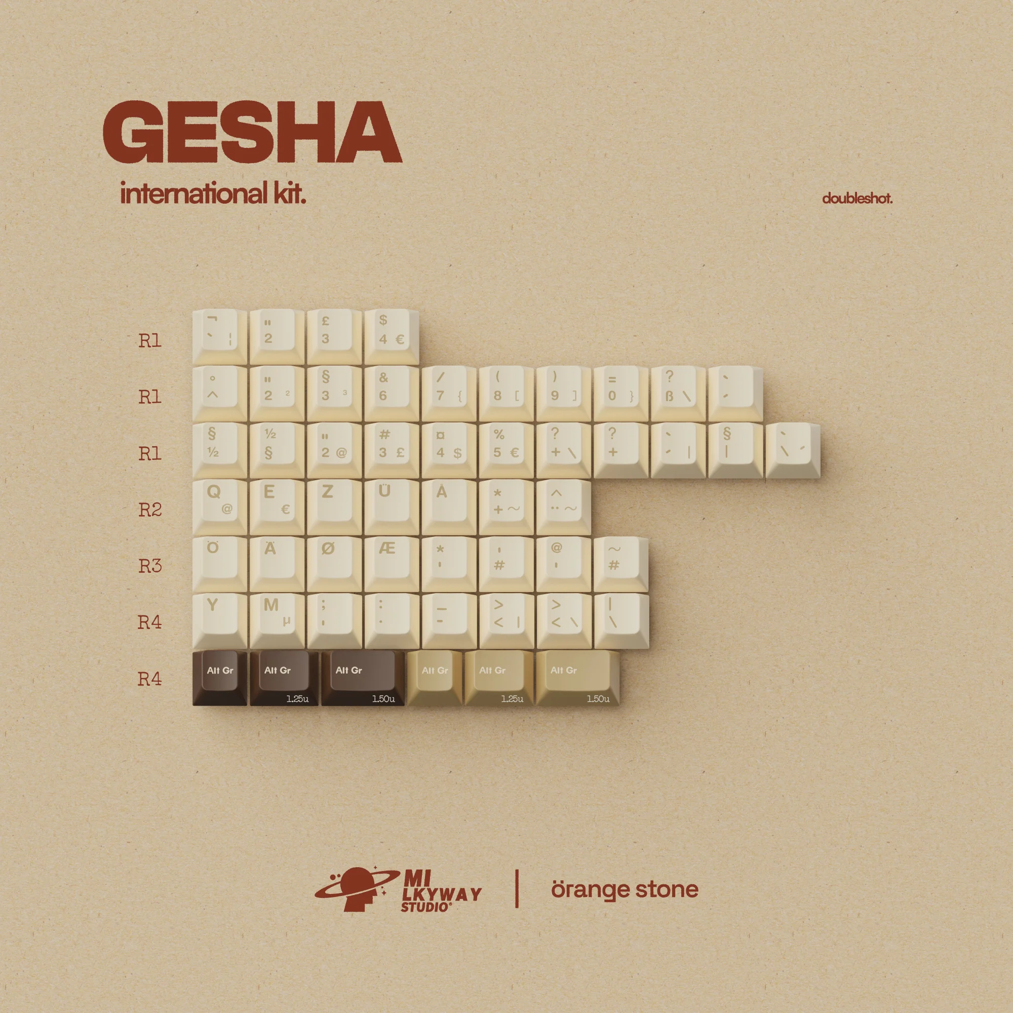 MW Gesha ABS Double Shot Keycap Set (Instock Extras) - Image 9