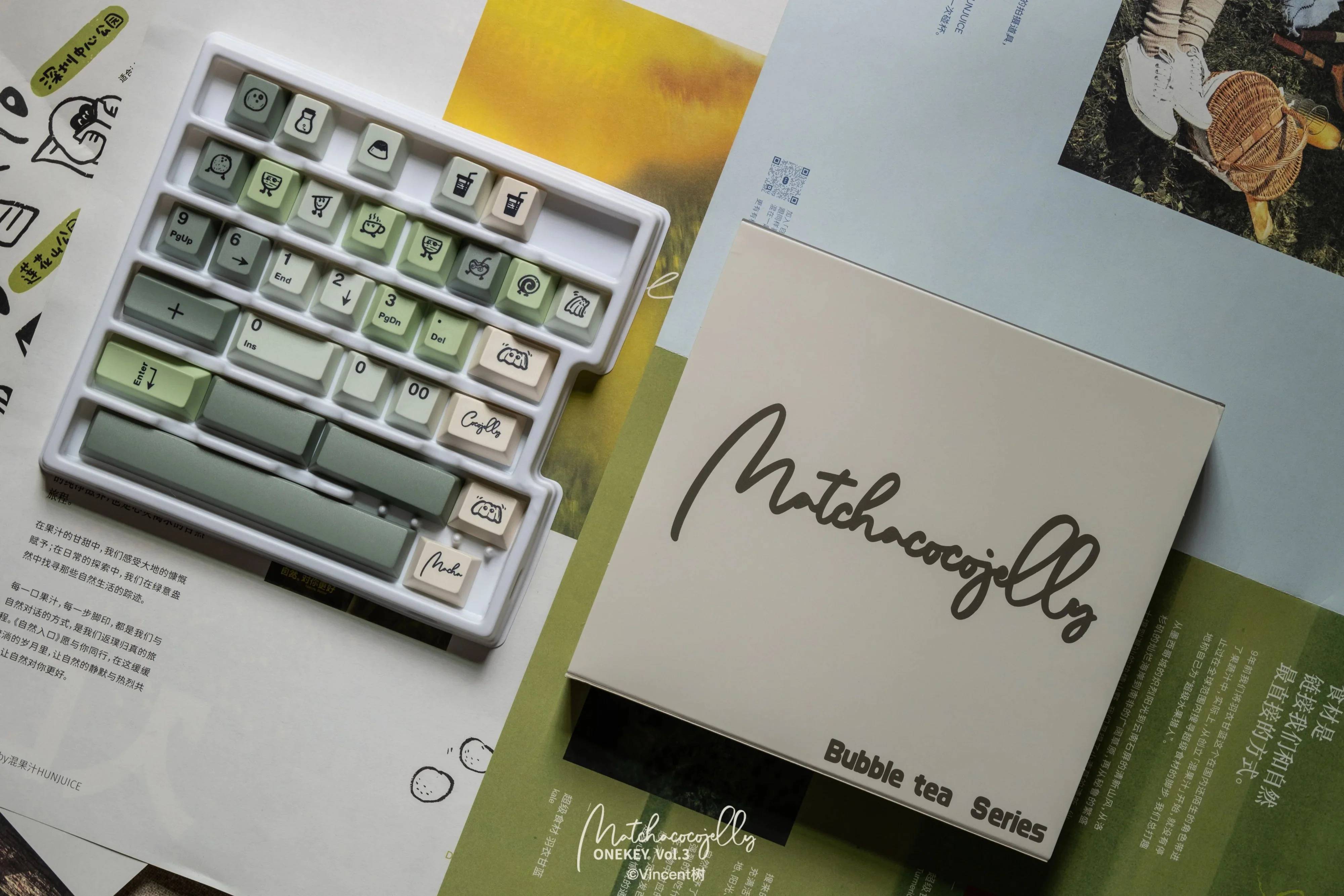 ONEKEY X TUT BUBBLE TEA CHERRY PROFILE KEYCAPS SET - Image 13
