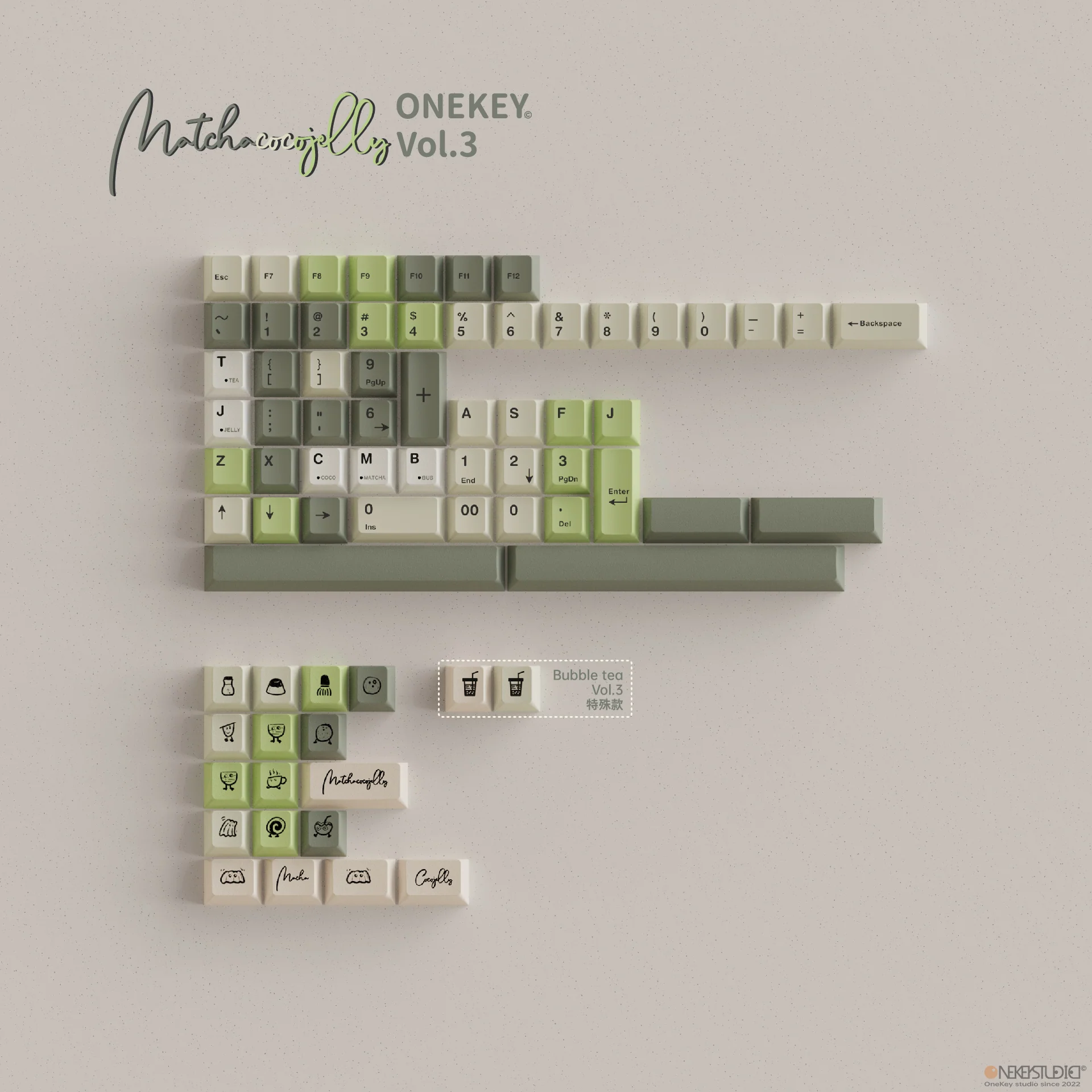 ONEKEY X TUT BUBBLE TEA CHERRY PROFILE KEYCAPS SET - Image 6