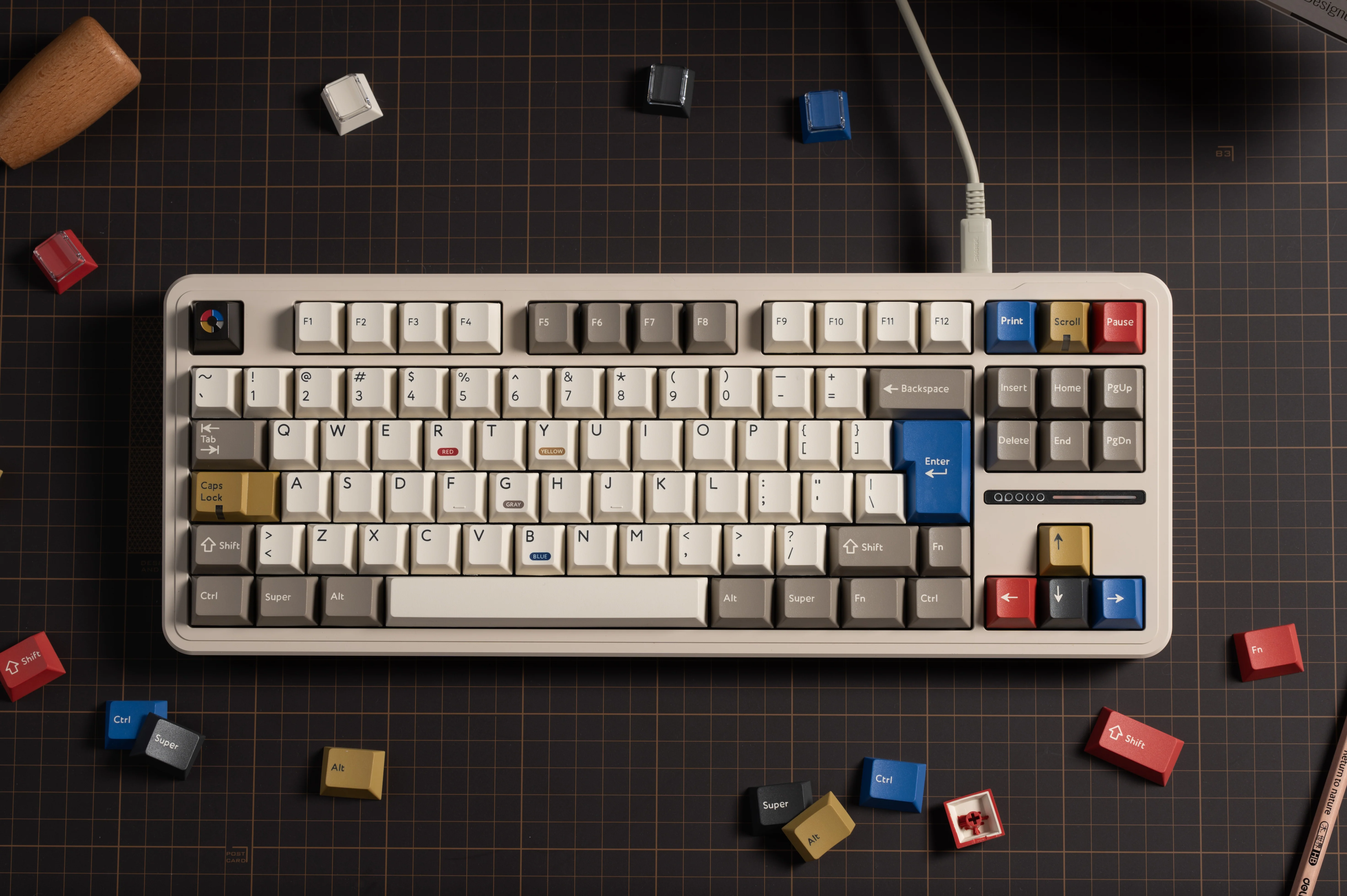 PBTfans Retro 100 Keycap Set - Image 17