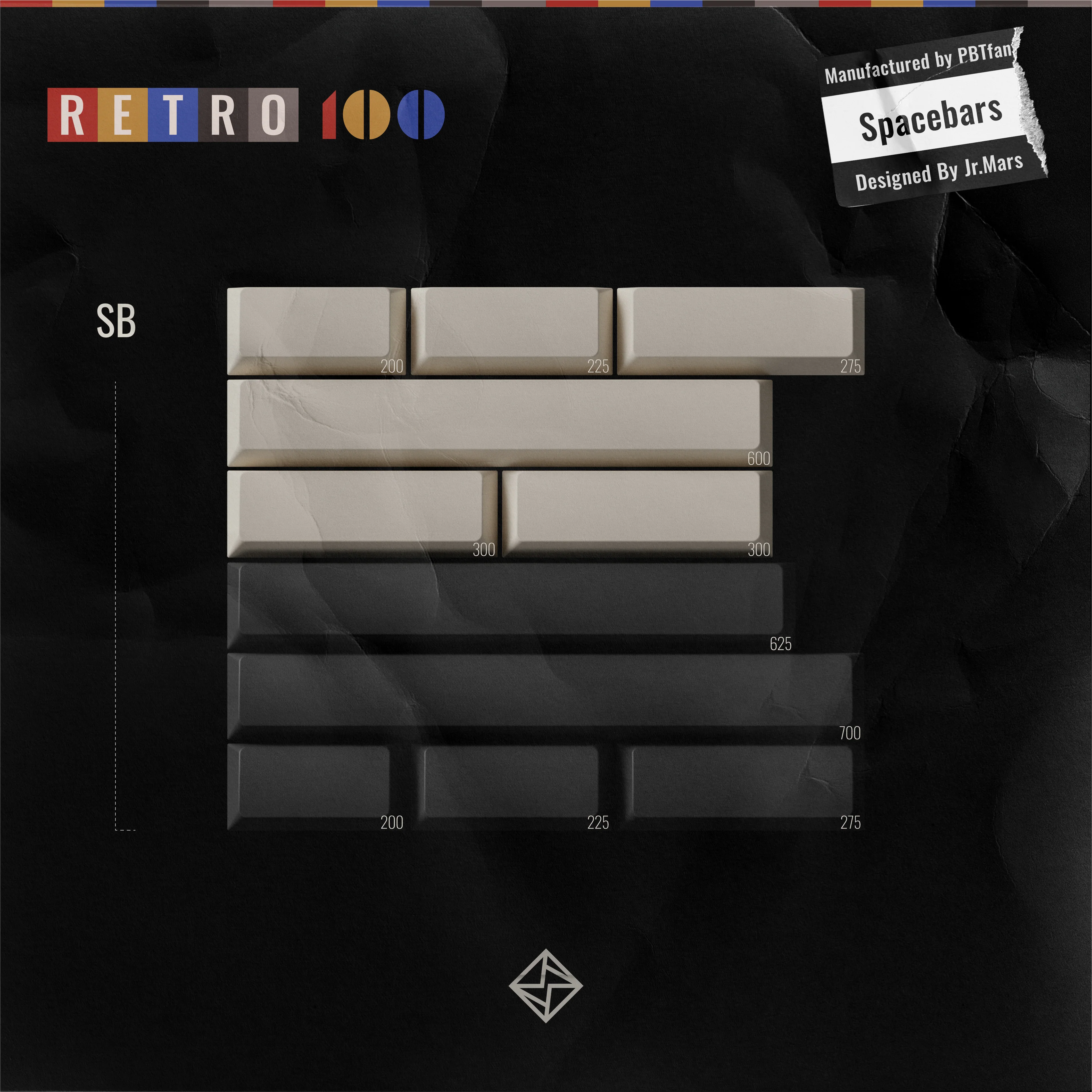PBTfans Retro 100 Keycap Set - Image 23