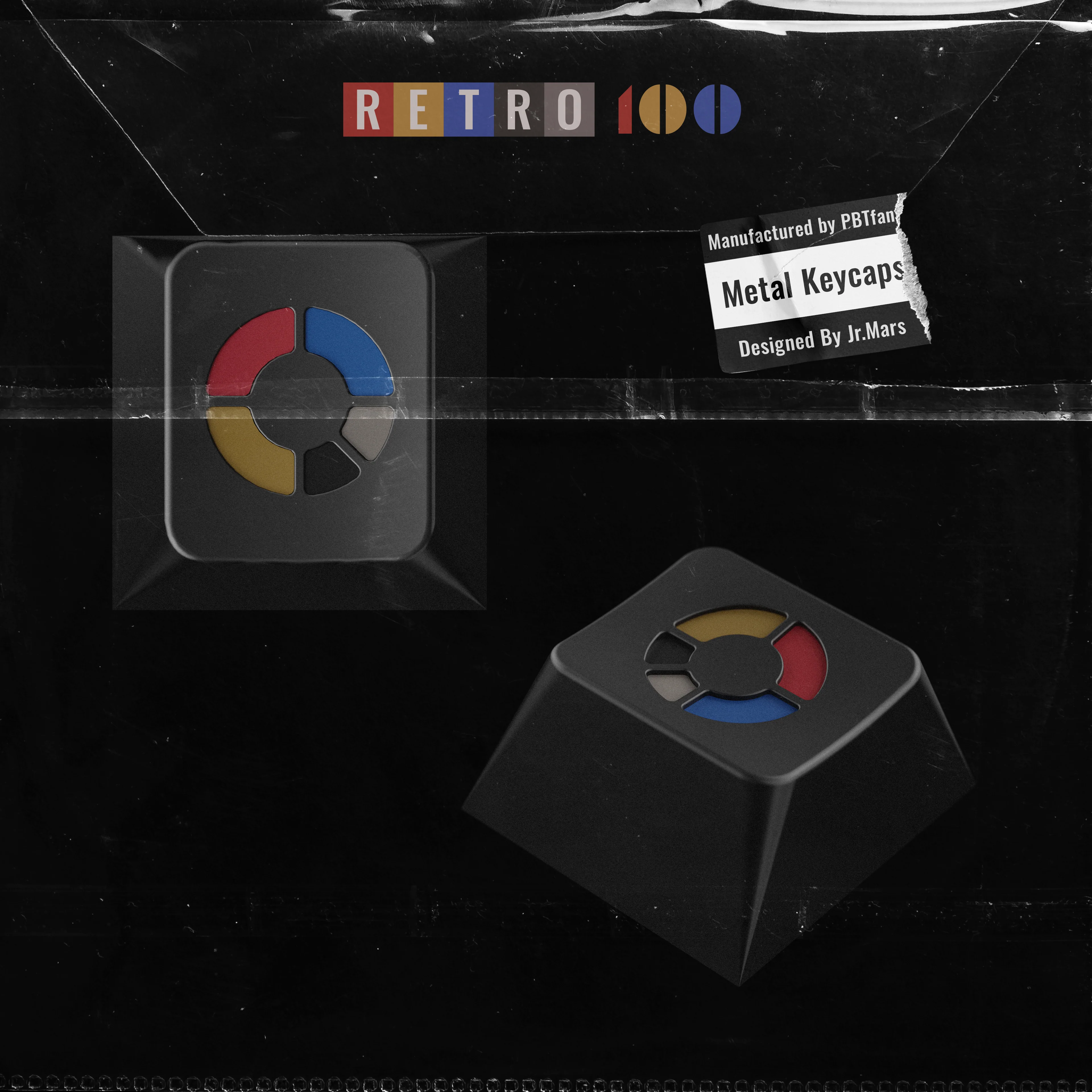 PBTfans Retro 100 Keycap Set - Image 25
