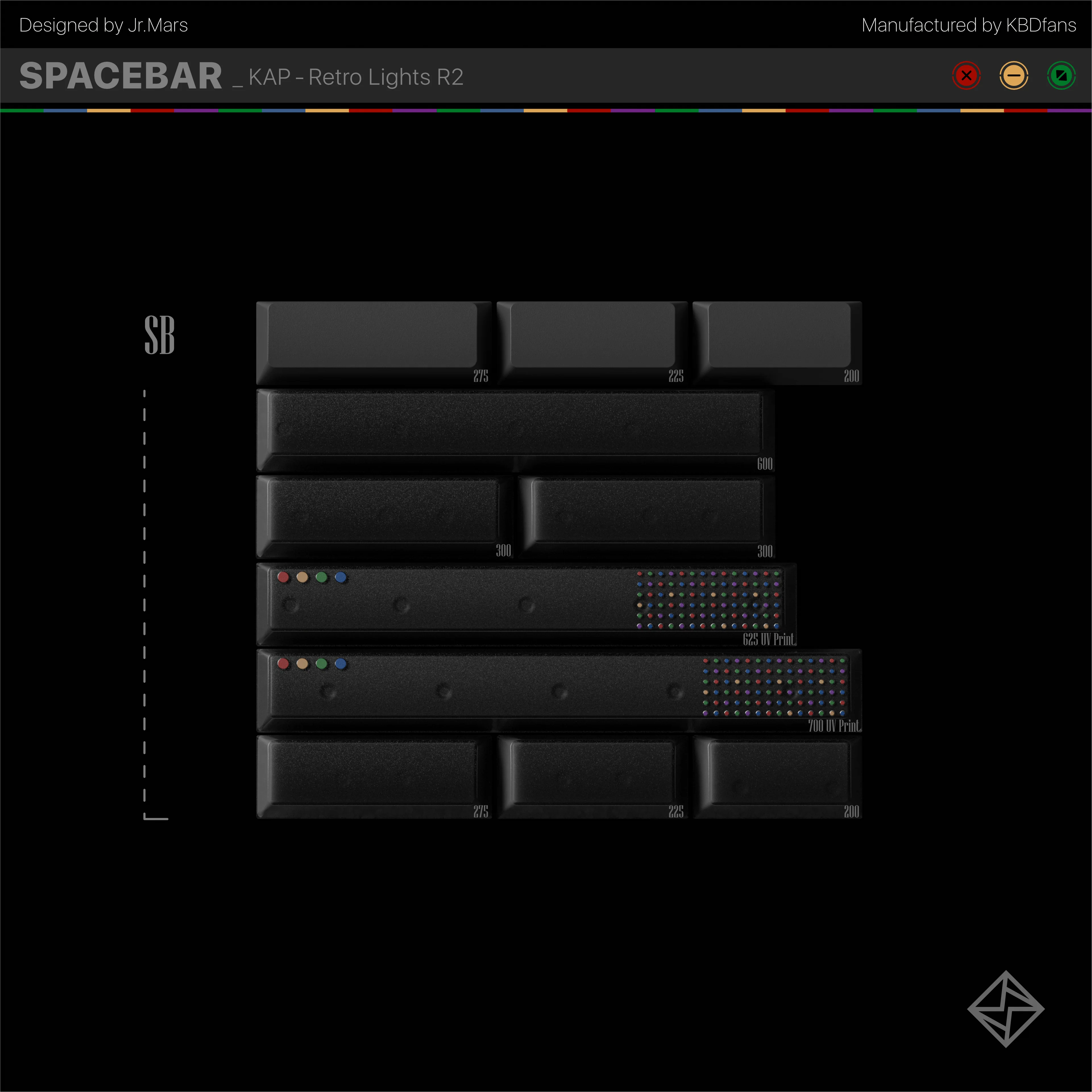 PBTFANS RETRO DARK LIGHTS R2 ABS KEYCAP SET - Image 5