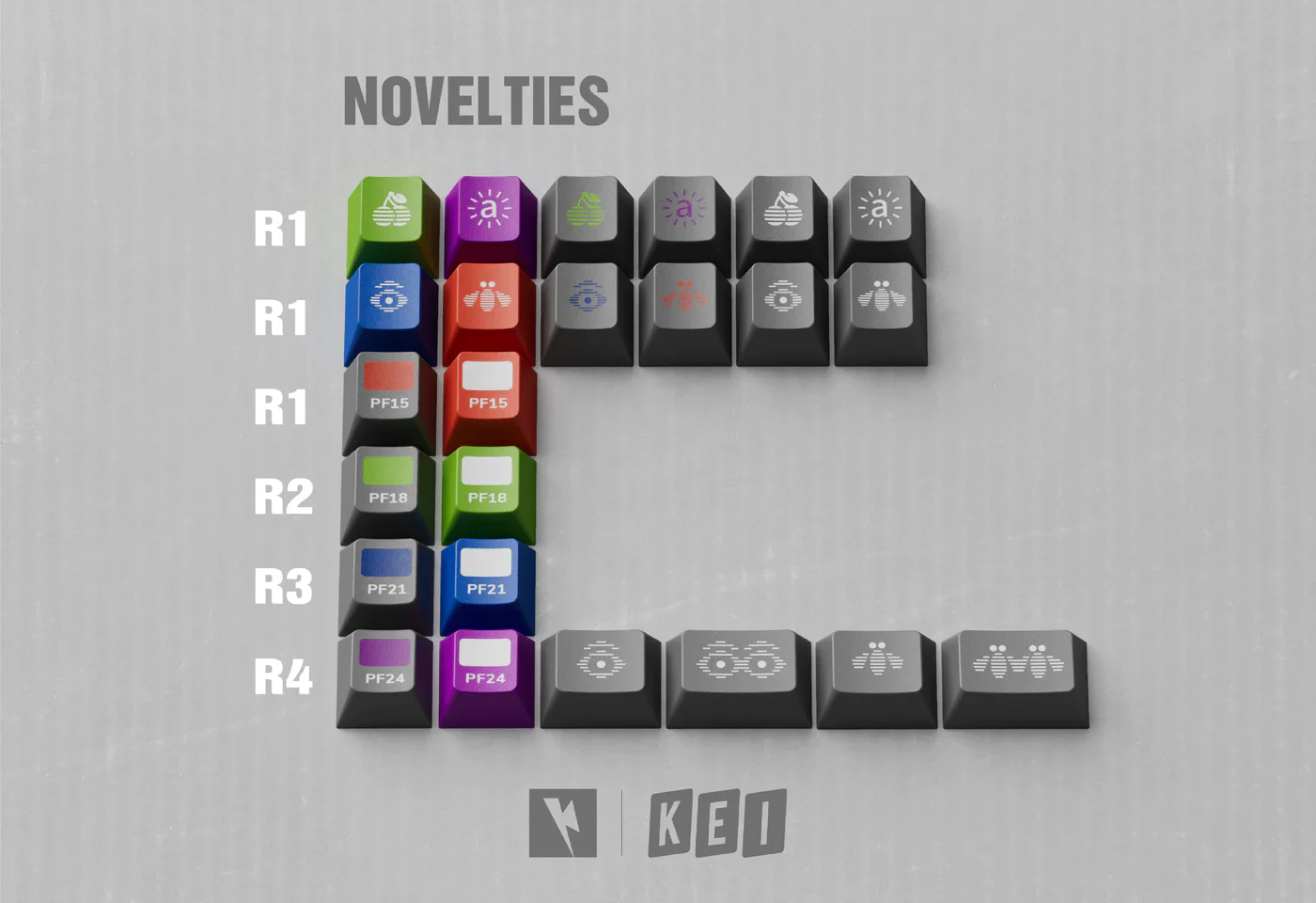 KEYKOBO C.O.L COMPOSITION OF LINES KEYCAP SET - Image 3