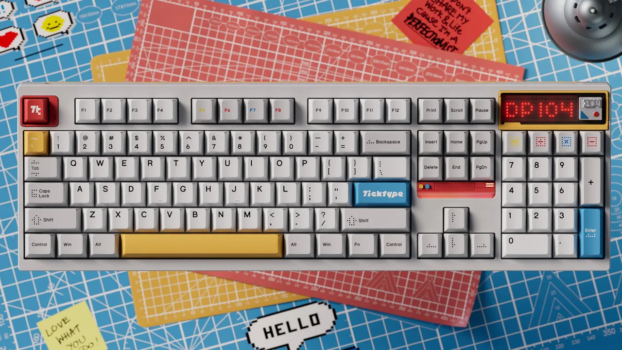 TICKTYPE DP104 FULL SIZE KEYBOARD KIT INSTOCK - Image 2