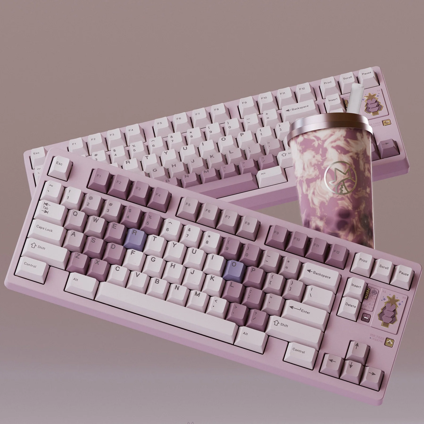 TUT Taro Bobo PBT Dye-Sub Keycap Set (Instock)
