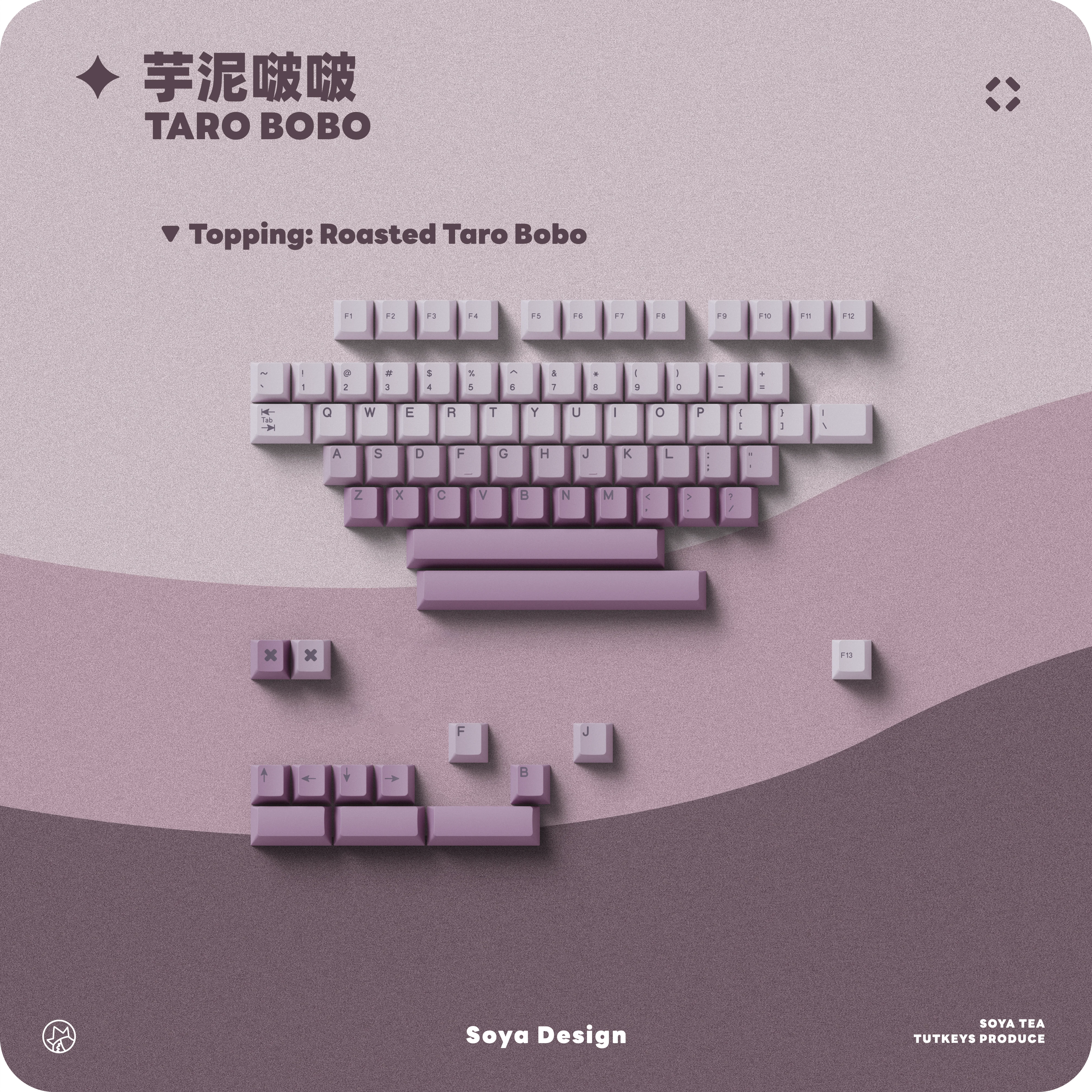 TUT Taro Bobo PBT Dye-Sub Keycap Set (Instock) - Image 15
