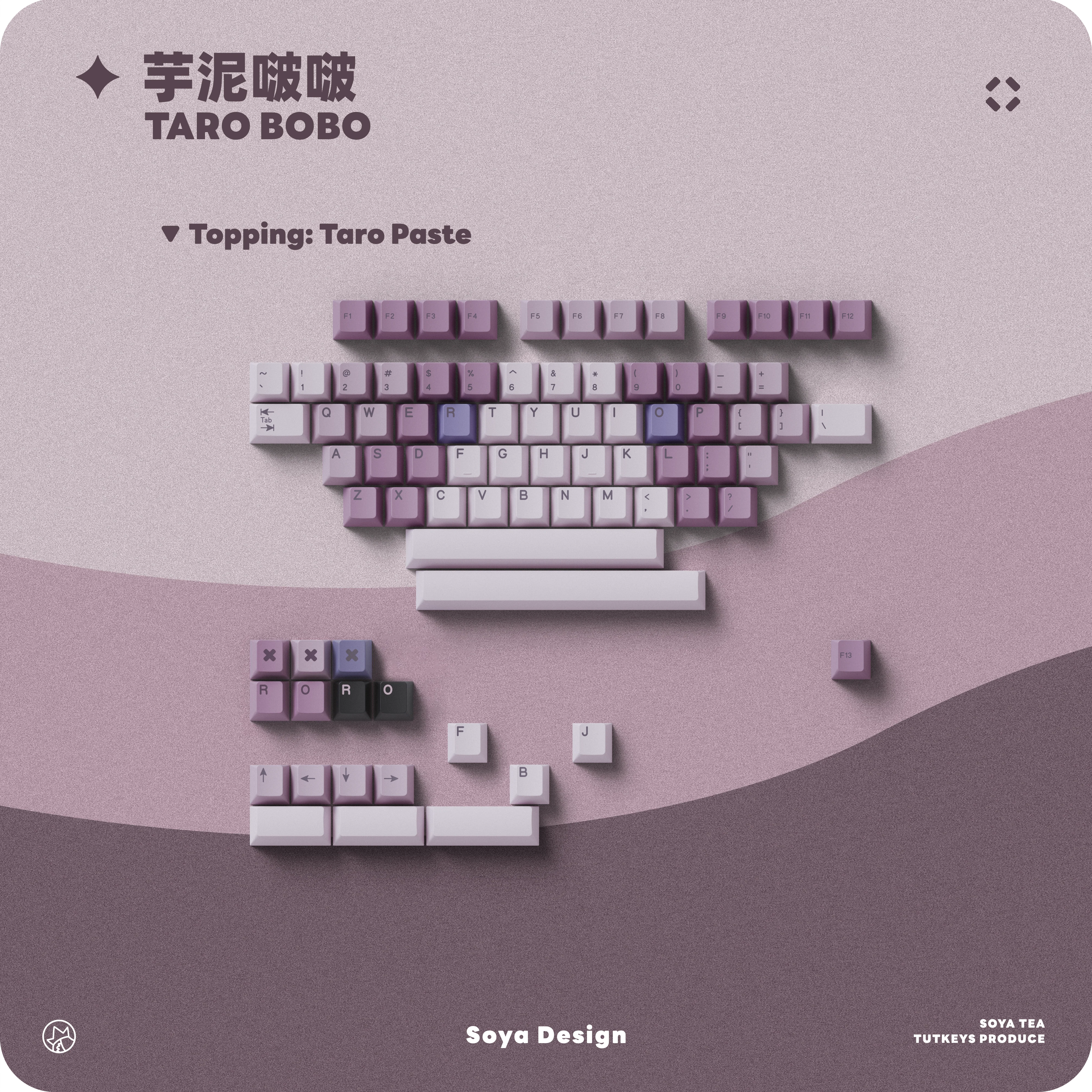 TUT Taro Bobo PBT Dye-Sub Keycap Set (Instock) - Image 16