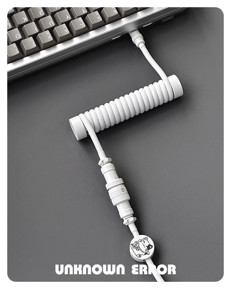 UNKNOWN ERROR 8KHZ HE KEYBOARD COILED ARTISAN CABLE-COLD WHITE