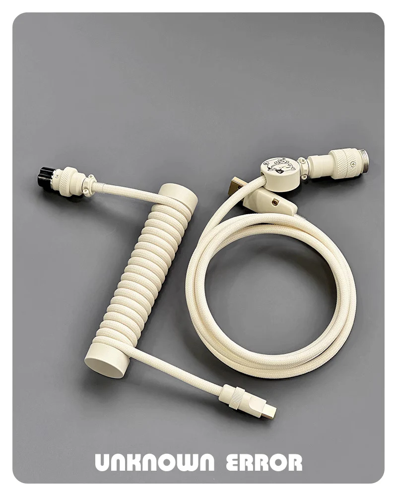 UNKNOWN ERROR 8KHZ HE KEYBOARD COILED ARTISAN CABLE-CREAMY WHITE